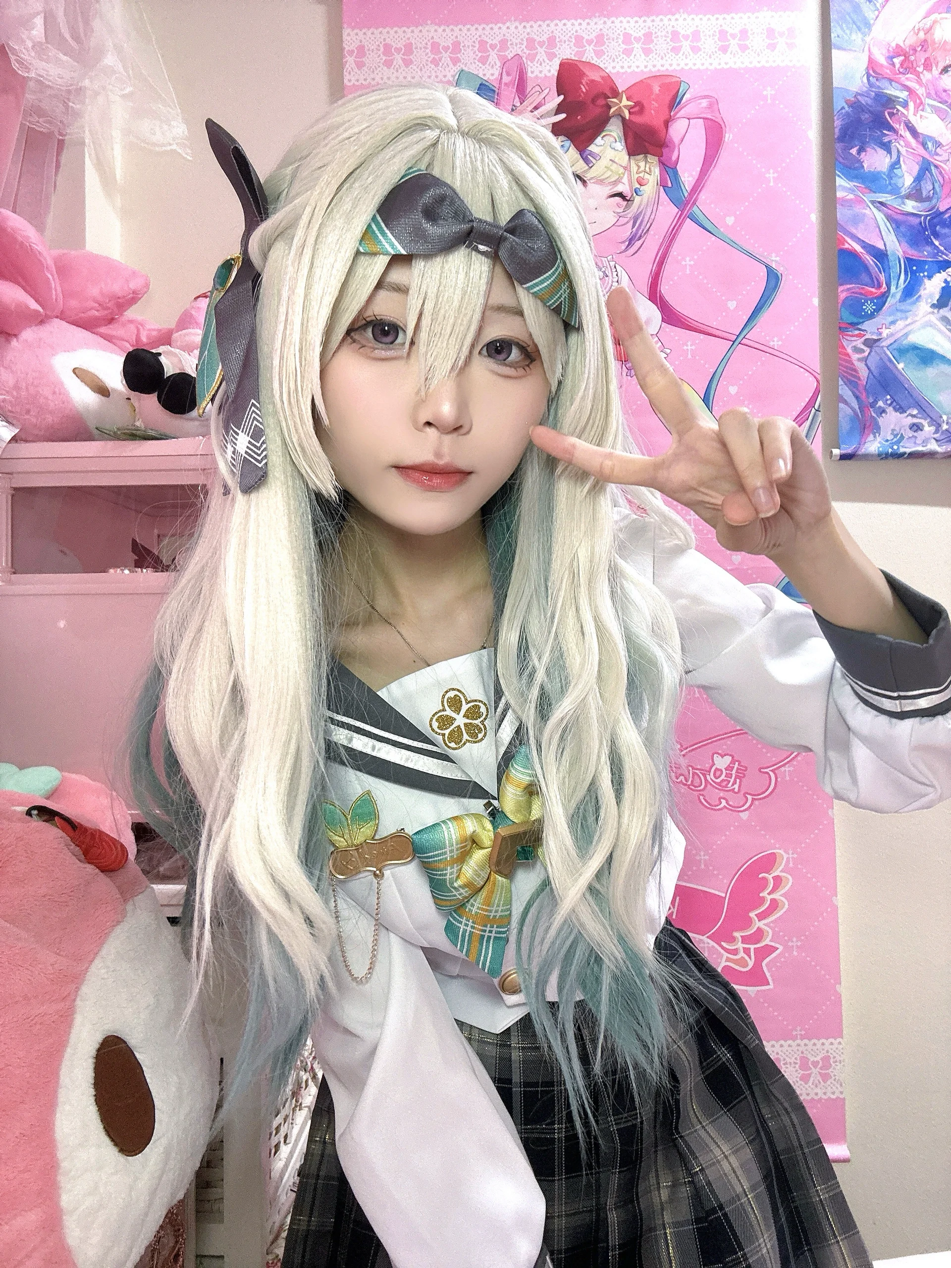 【流萤cos】崩坏星穹铁道，水手服与青绿渐变的日常记录 - 第 2 张