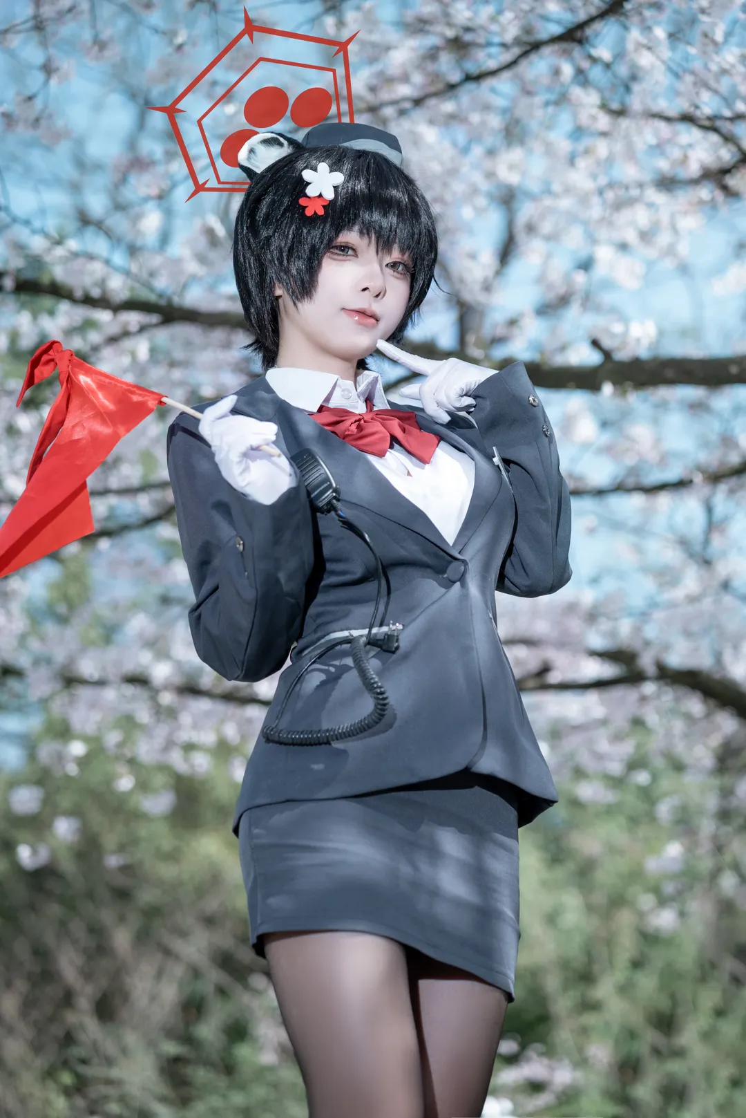 【春日椿cos】蔚蓝档案导游修行，换一种方式感受樱花季 - 第 1 张