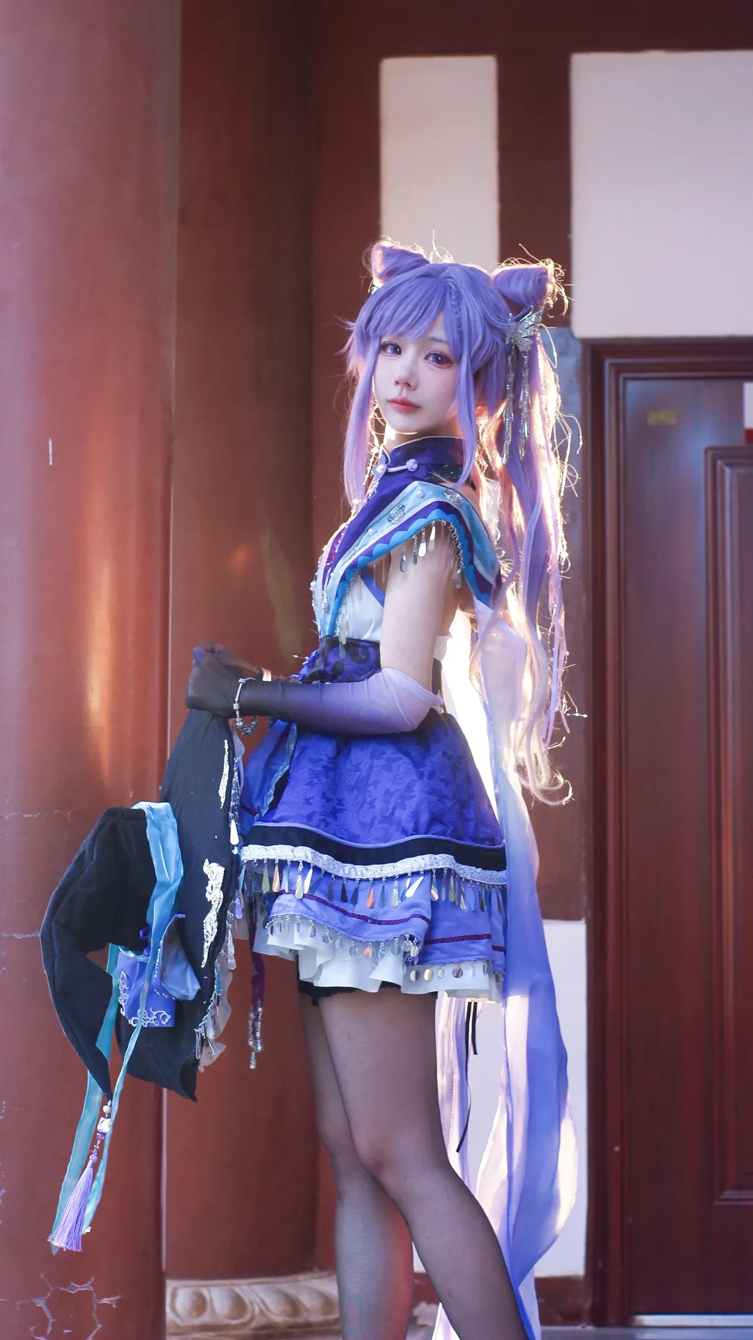 【刻晴コスプレ】『原神』魔女同人シリーズ、たなびく紫髪のメタモルフォーゼ - 3 枚目