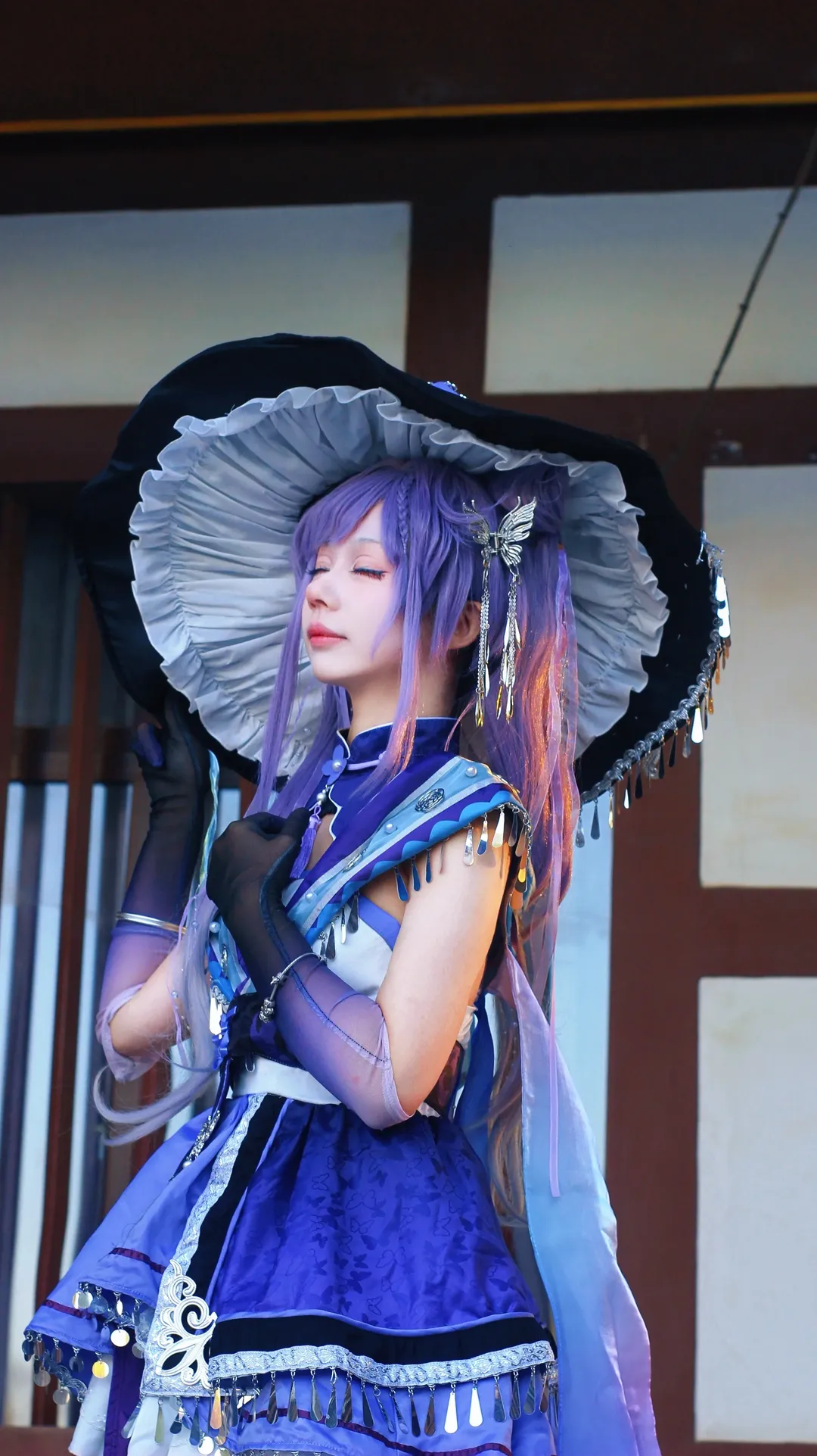 【刻晴コスプレ】『原神』魔女同人シリーズ、たなびく紫髪のメタモルフォーゼ - 5 枚目