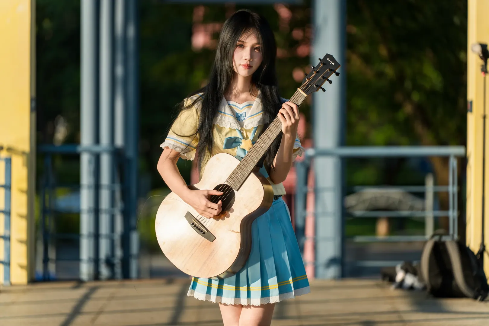 岐江公園でのJK制服日系写真・撮影レポート - 2 枚目