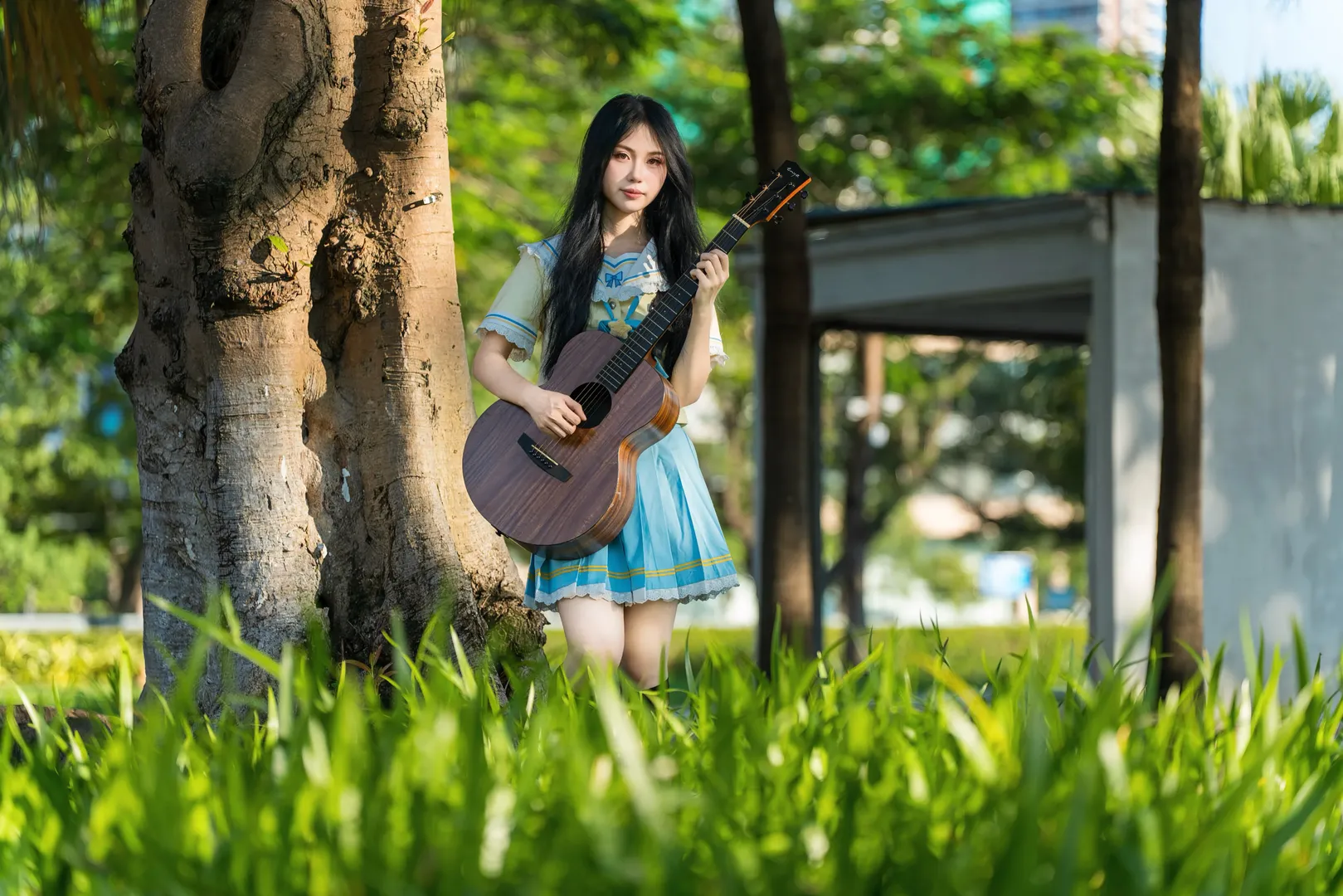 岐江公園でのJK制服日系写真・撮影レポート - 4 枚目