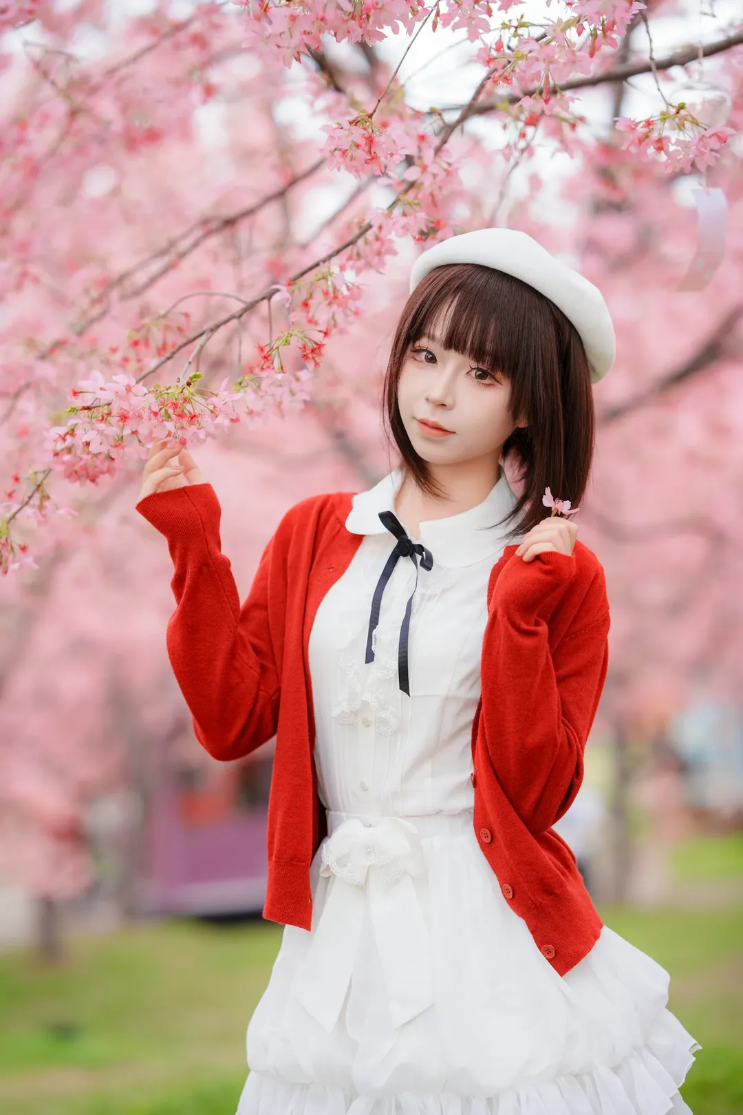 【加藤惠cos】漫花庄园樱花季的少女，路人女主的甜美风 - 第 1 张