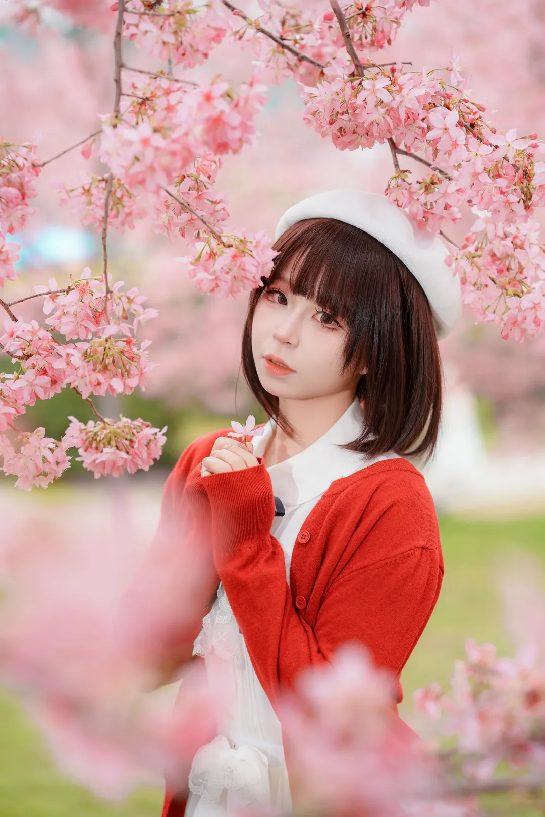 【加藤惠cos】漫花庄园樱花季的少女，路人女主的甜美风 - 第 3 张