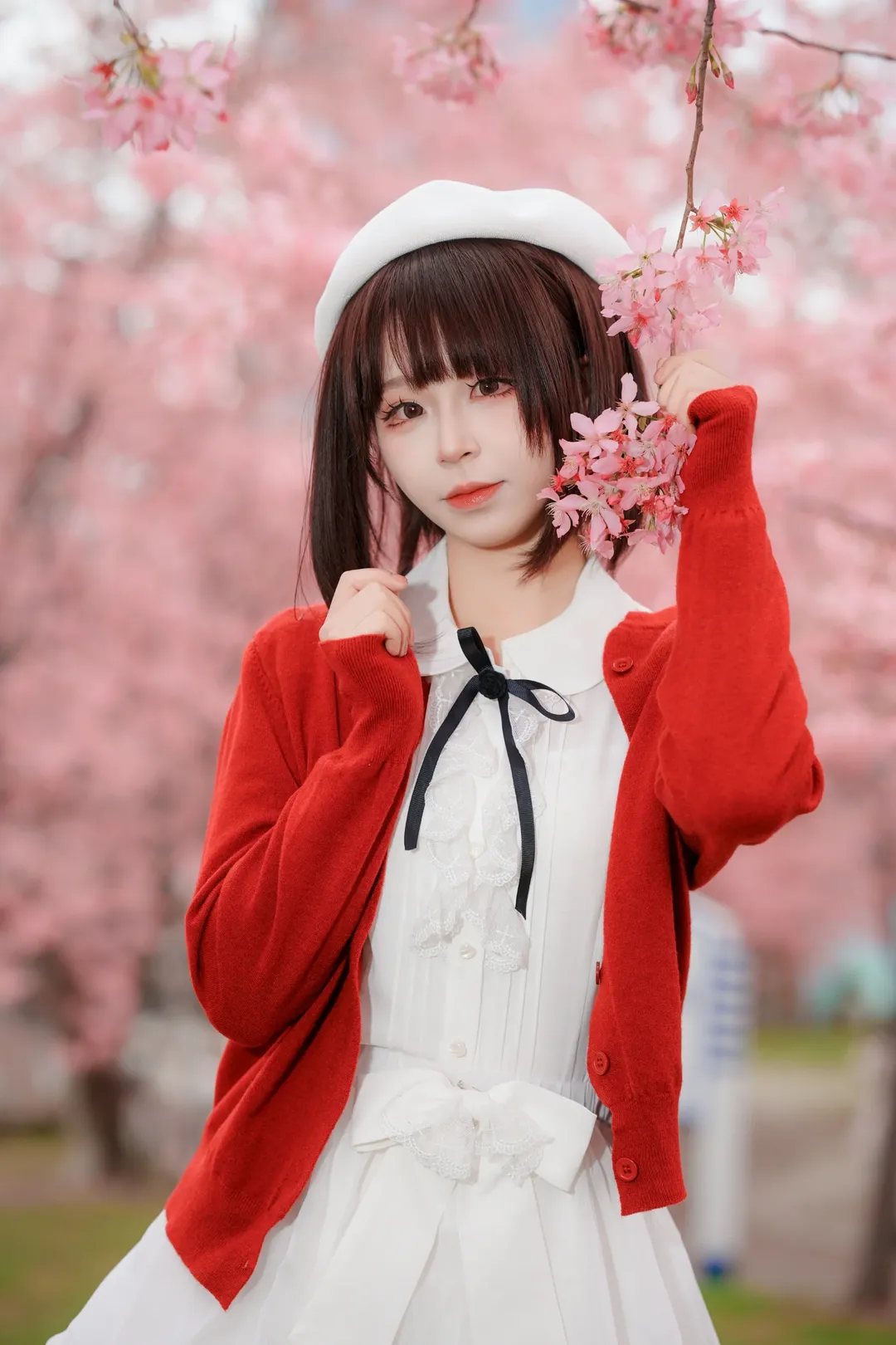 【加藤惠cos】漫花庄园樱花季的少女，路人女主的甜美风 - 第 9 张