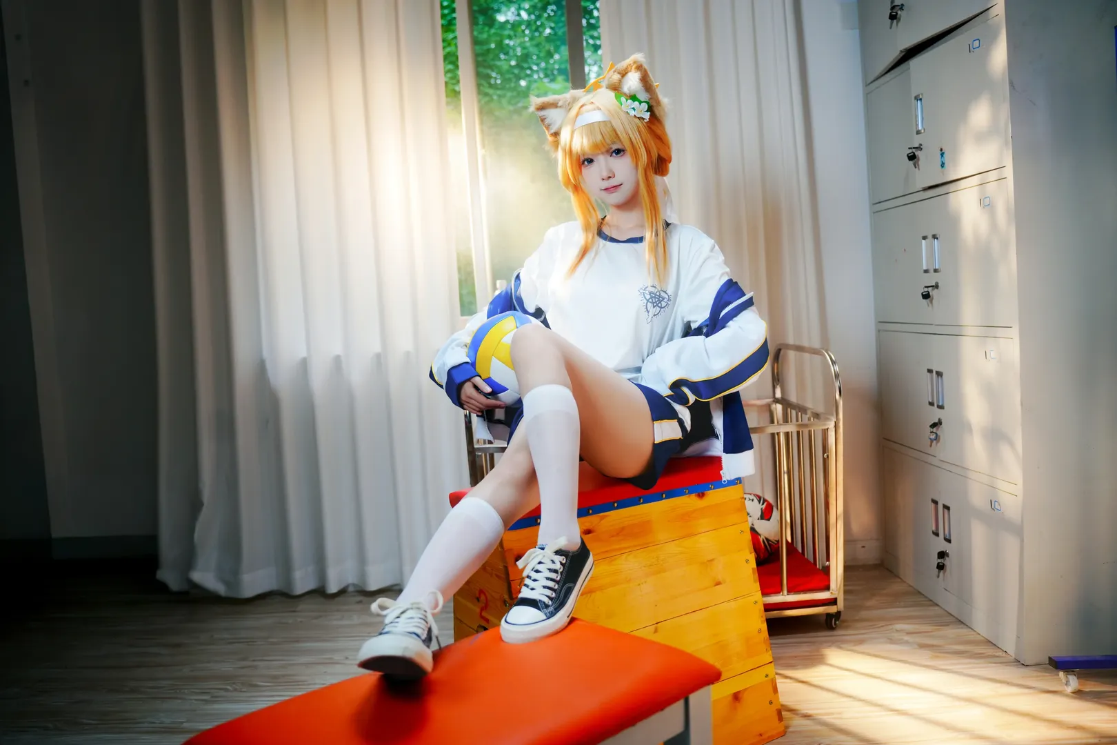 【玛丽cos】碧蓝档案体操服，阳光下的运动少女 - 第 3 张