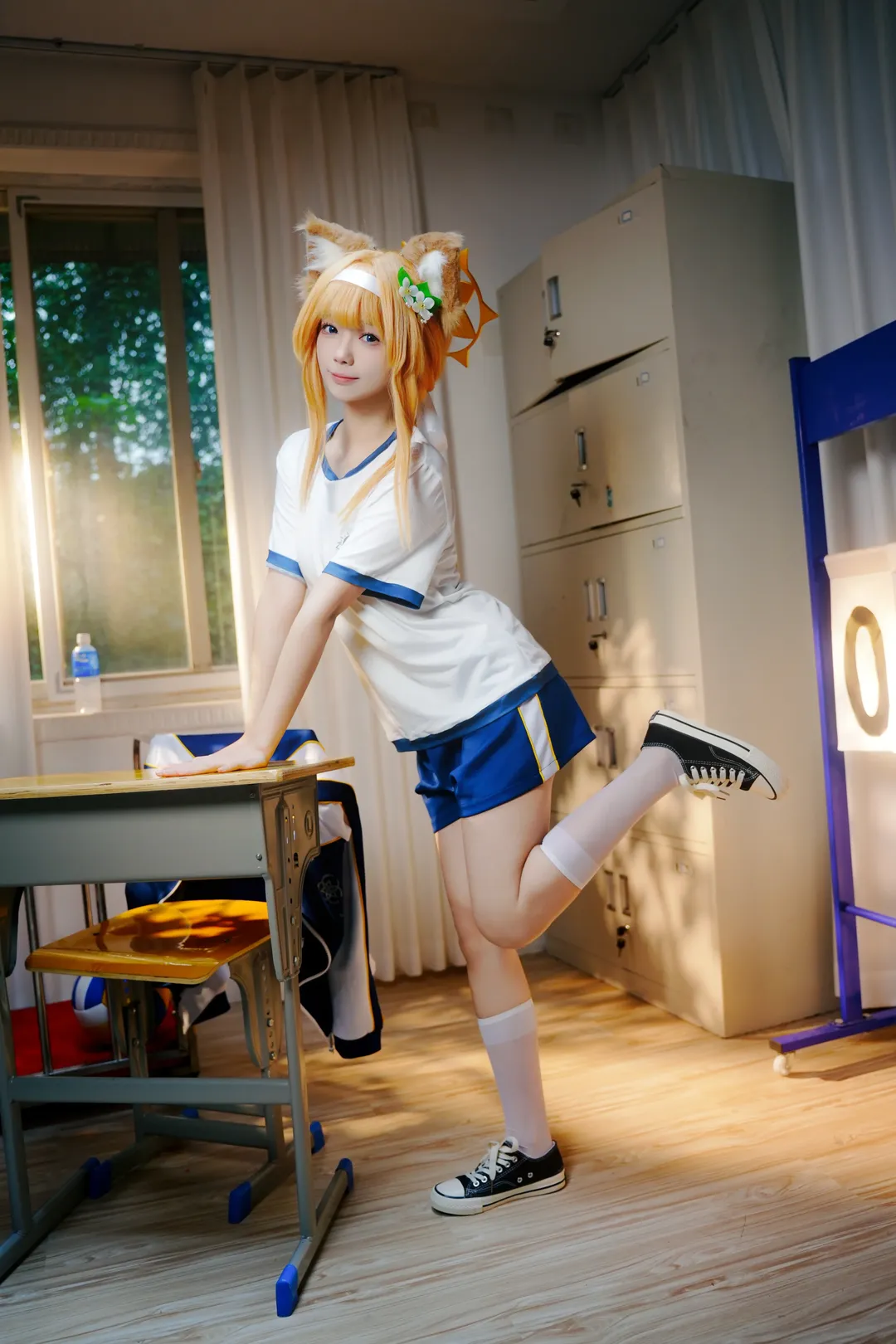 【玛丽cos】碧蓝档案体操服，阳光下的运动少女 - 第 5 张