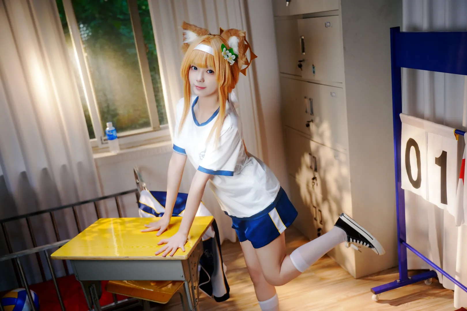 【玛丽cos】碧蓝档案体操服，阳光下的运动少女 - 第 7 张