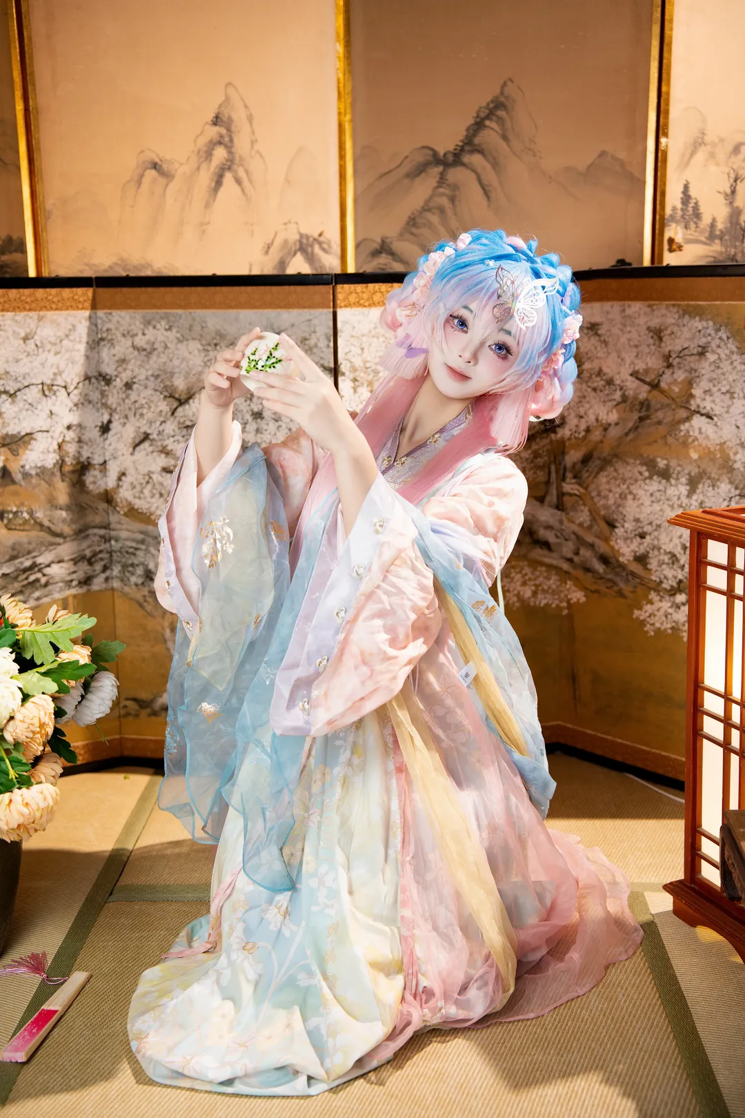 【唐舞桐cos】斗罗大陆2和风正片，蓝粉色的盛夏记忆 - 第 9 张