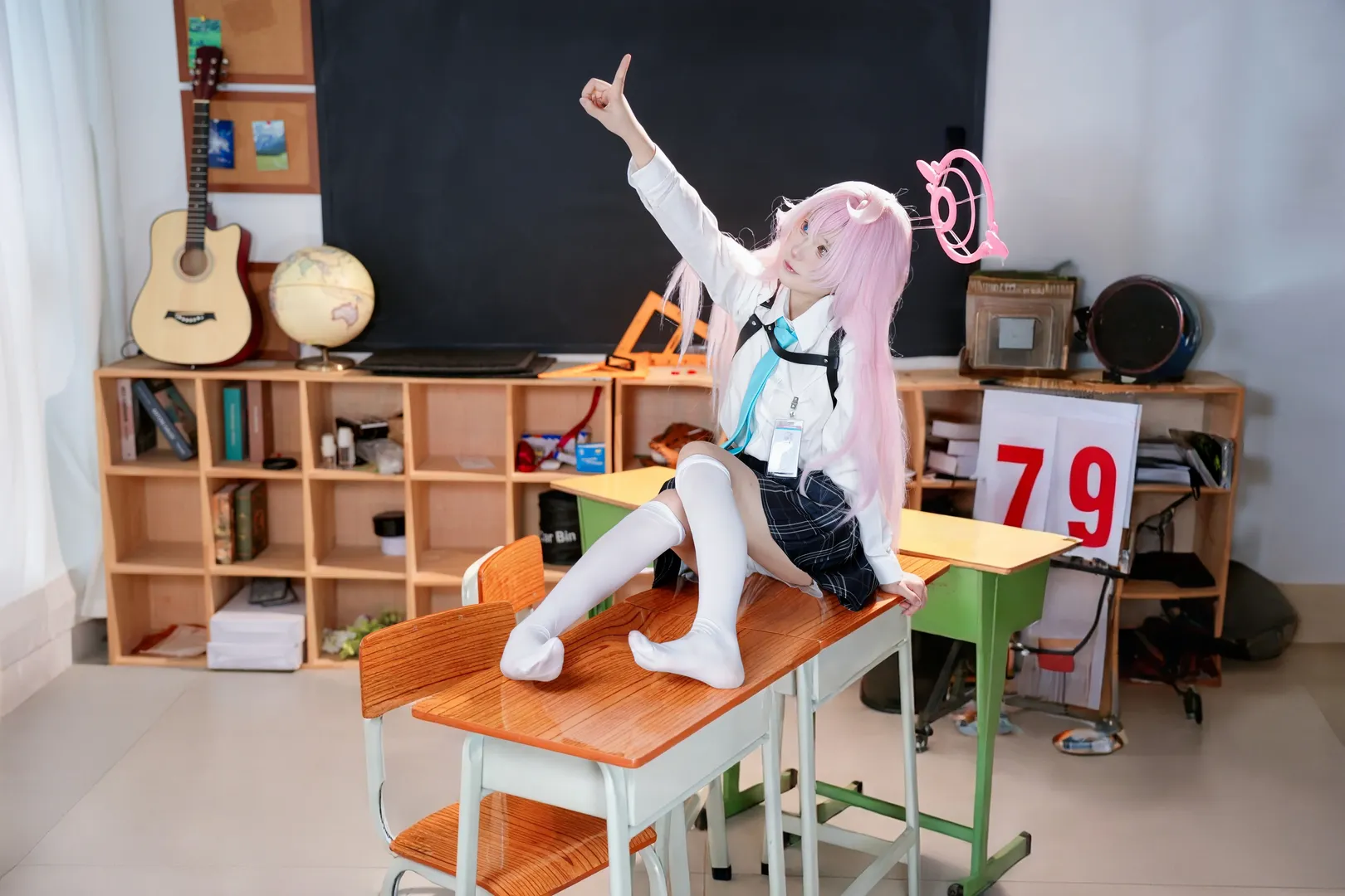 【小鸟游星野cos】蔚蓝档案教室正片拍摄记录 - 第 5 张