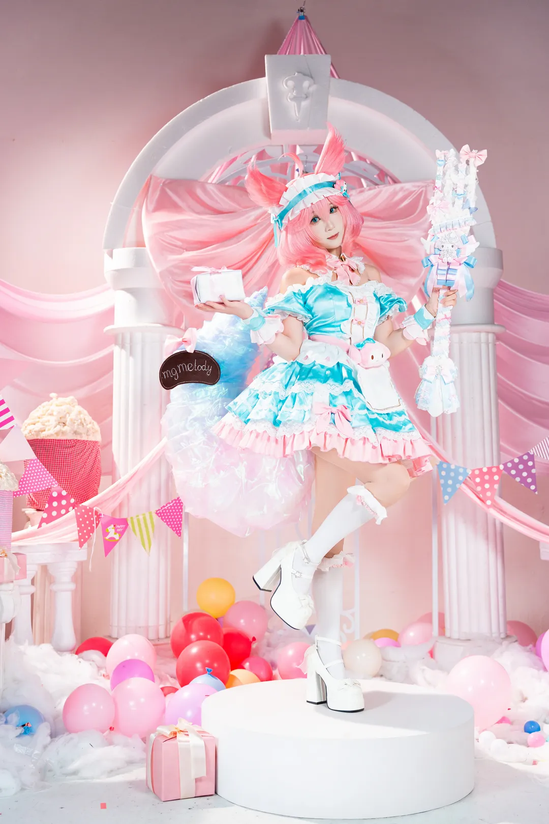【妲己美乐蒂cos】王者荣耀甜系梦幻影棚正片 - 第 9 张