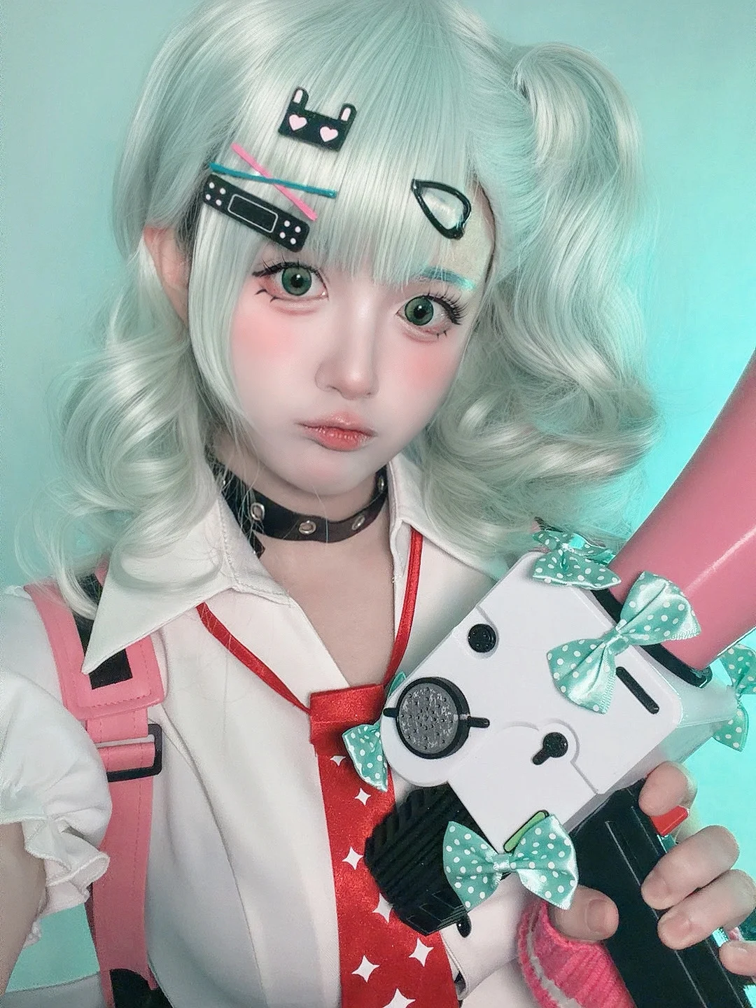 【千夏cos】绝区零里的薄荷绿元气少女 - 第 1 张