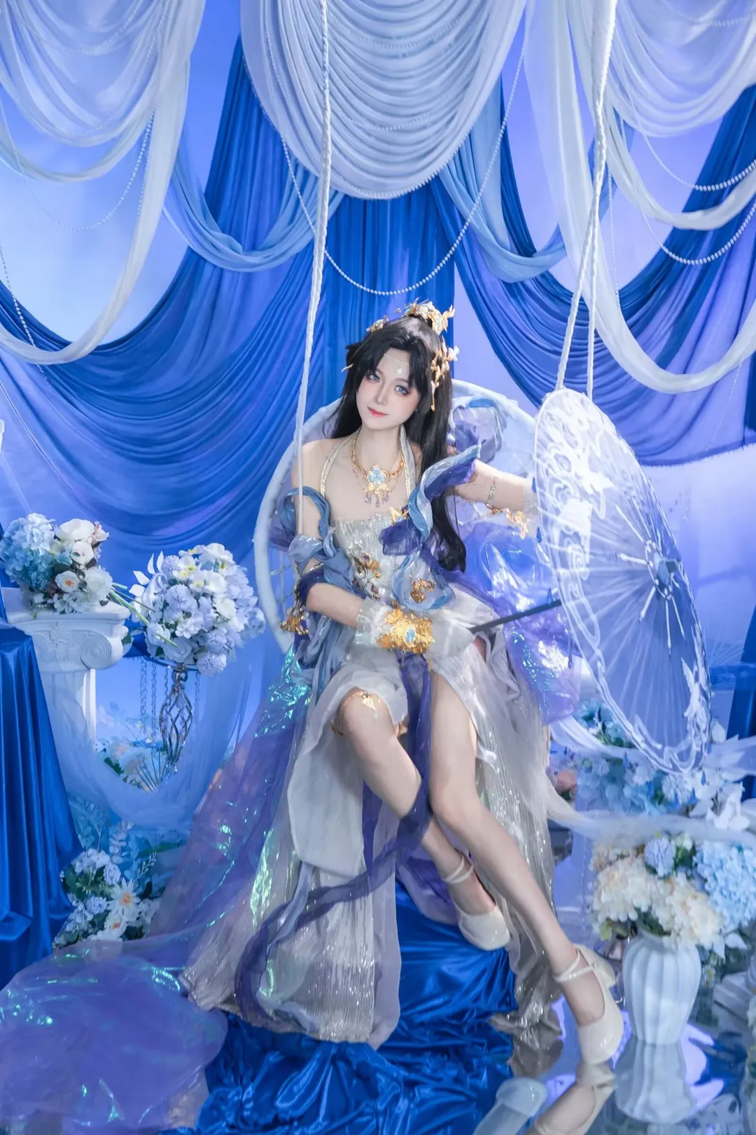 【海月cos】完美世界里的蓝白幻梦，一次跨越角色的拍摄体验 - 第 2 张