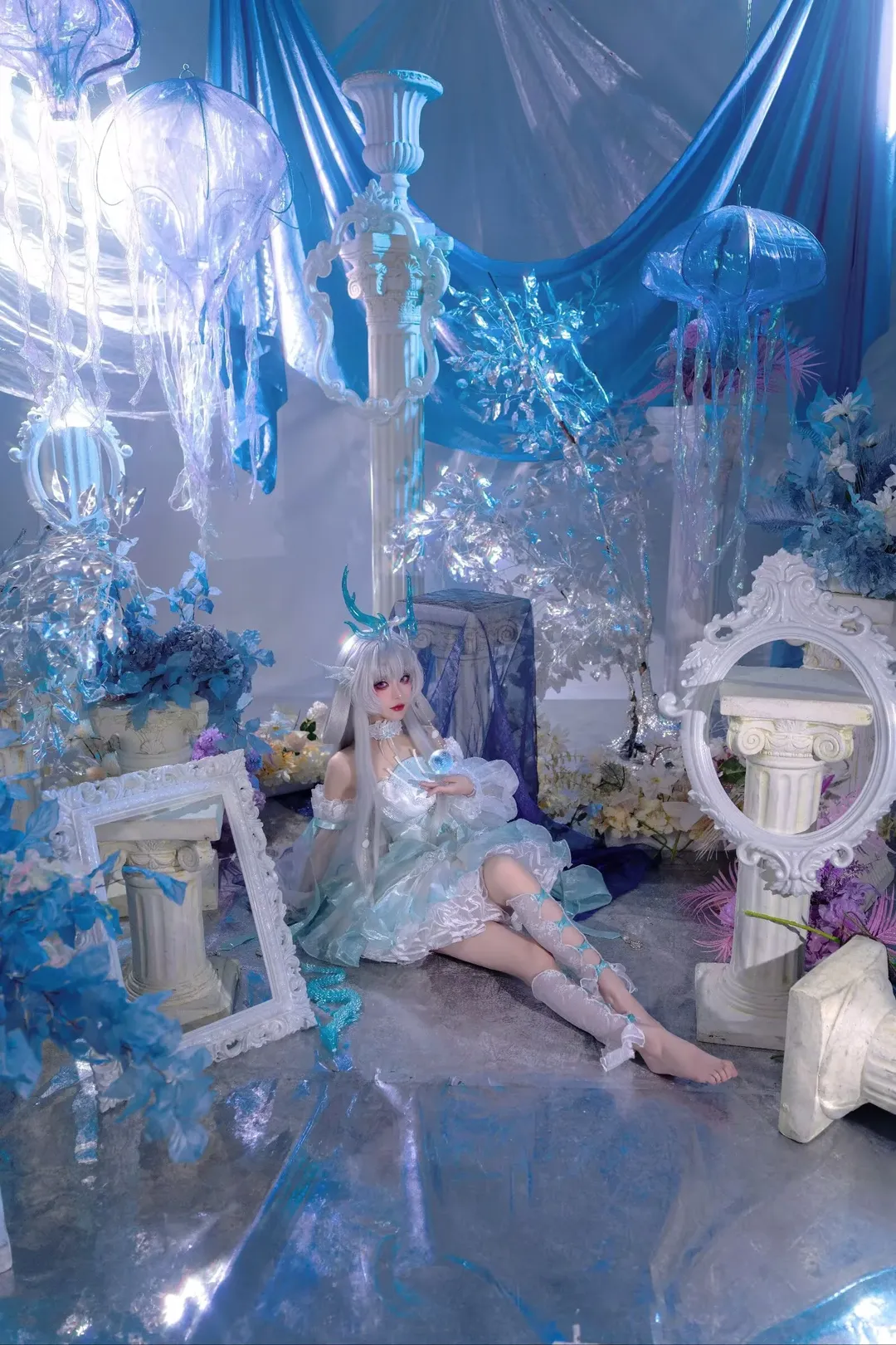 【雪女高渐离cos】碧蓝航线若知是梦何须醒的水晶宫花嫁写真 - 第 3 张