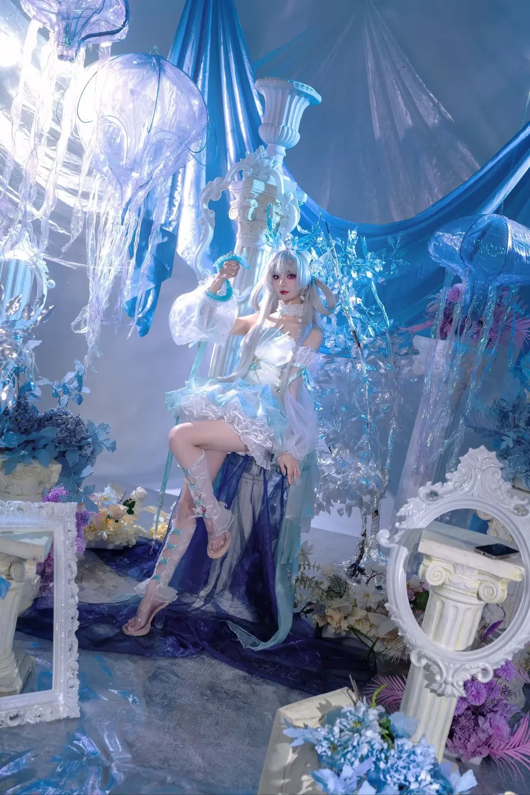 【雪女高渐离cos】碧蓝航线若知是梦何须醒的水晶宫花嫁写真 - 第 4 张