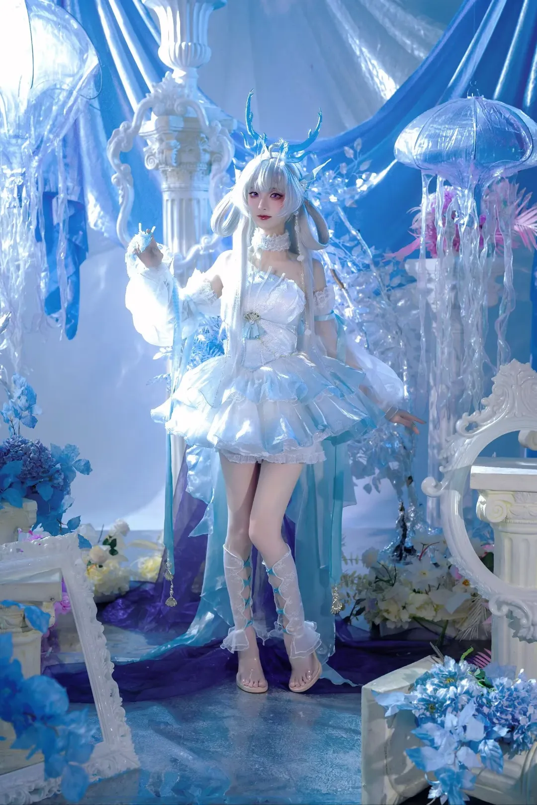 【雪女高渐离cos】碧蓝航线若知是梦何须醒的水晶宫花嫁写真 - 第 5 张