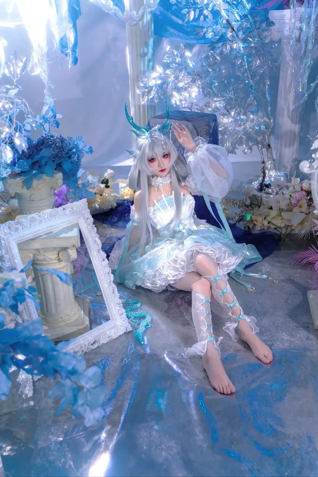 【雪女高渐离cos】碧蓝航线若知是梦何须醒的水晶宫花嫁写真 - 第 6 张