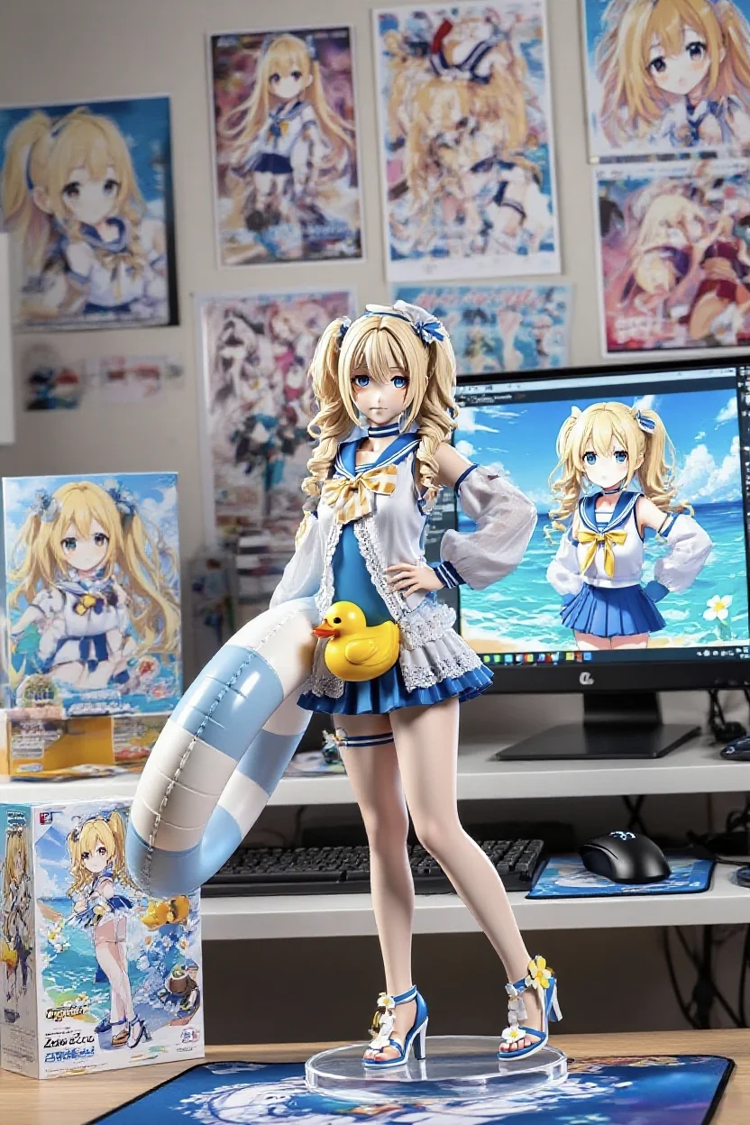 【芭芭拉cos】原神夏日水元素特辑，手持鸭鸭的元气满满 - 第 1 张