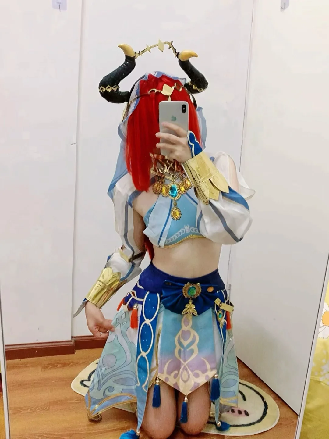 【妮露cos】镜中的舞者，浅蓝波纹的异域风情 - 第 2 张