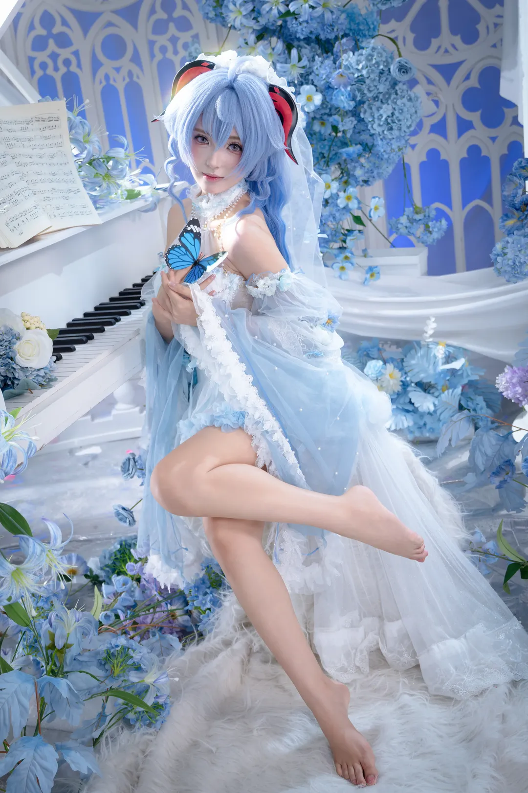 【甘雨cos】原神甘雨，花嫁造型实拍分享