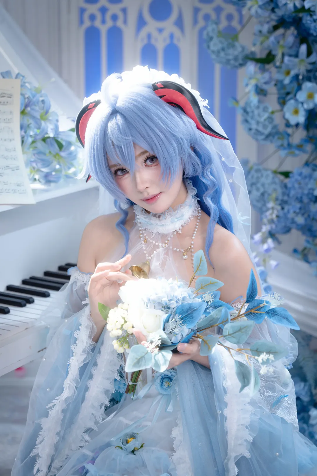 【Ganyu Cosplay】Genshin Impact Ganyu: Bride Styling Photoshoot Share - Image 2