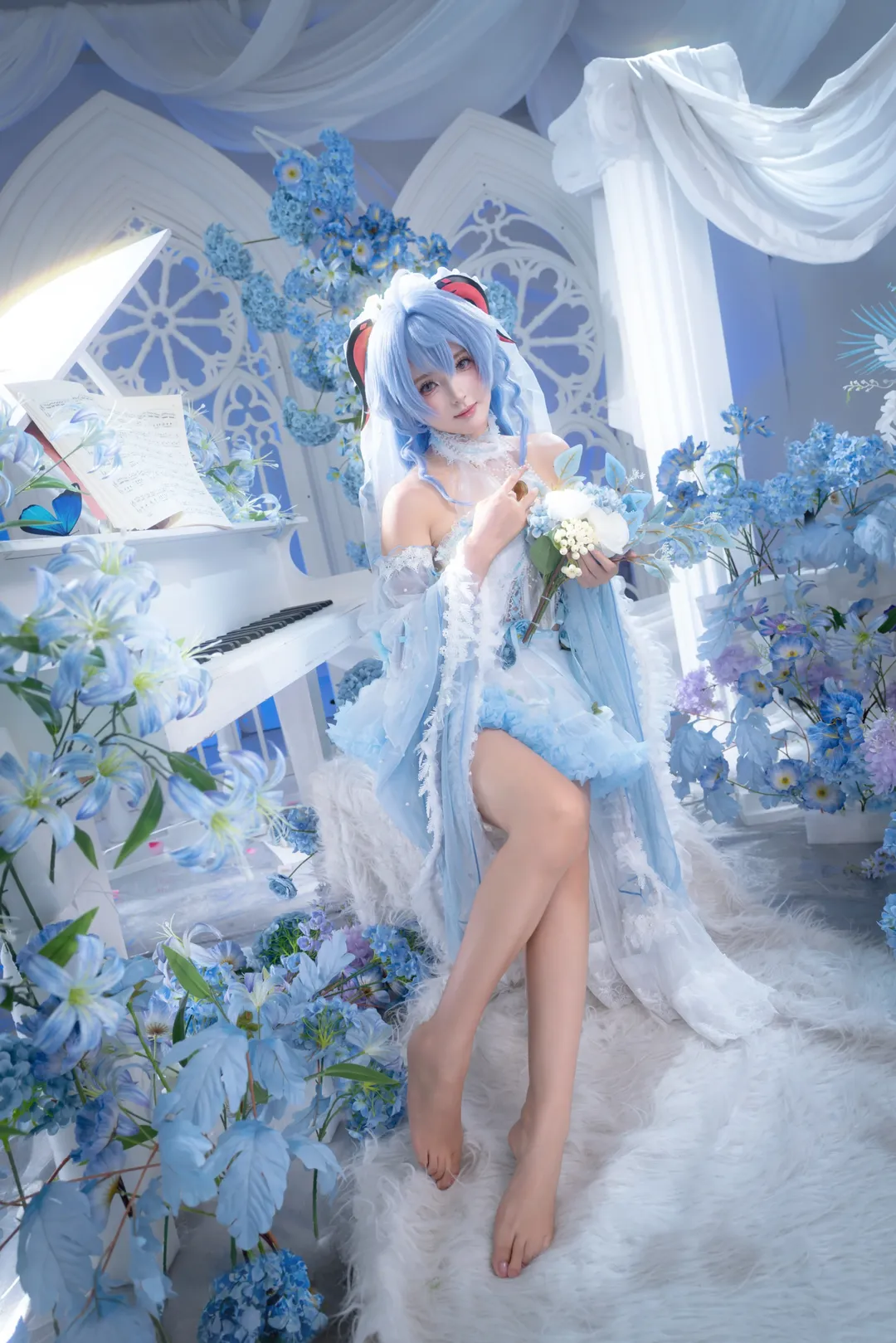 【Ganyu Cosplay】Genshin Impact Ganyu: Bride Styling Photoshoot Share - Image 3
