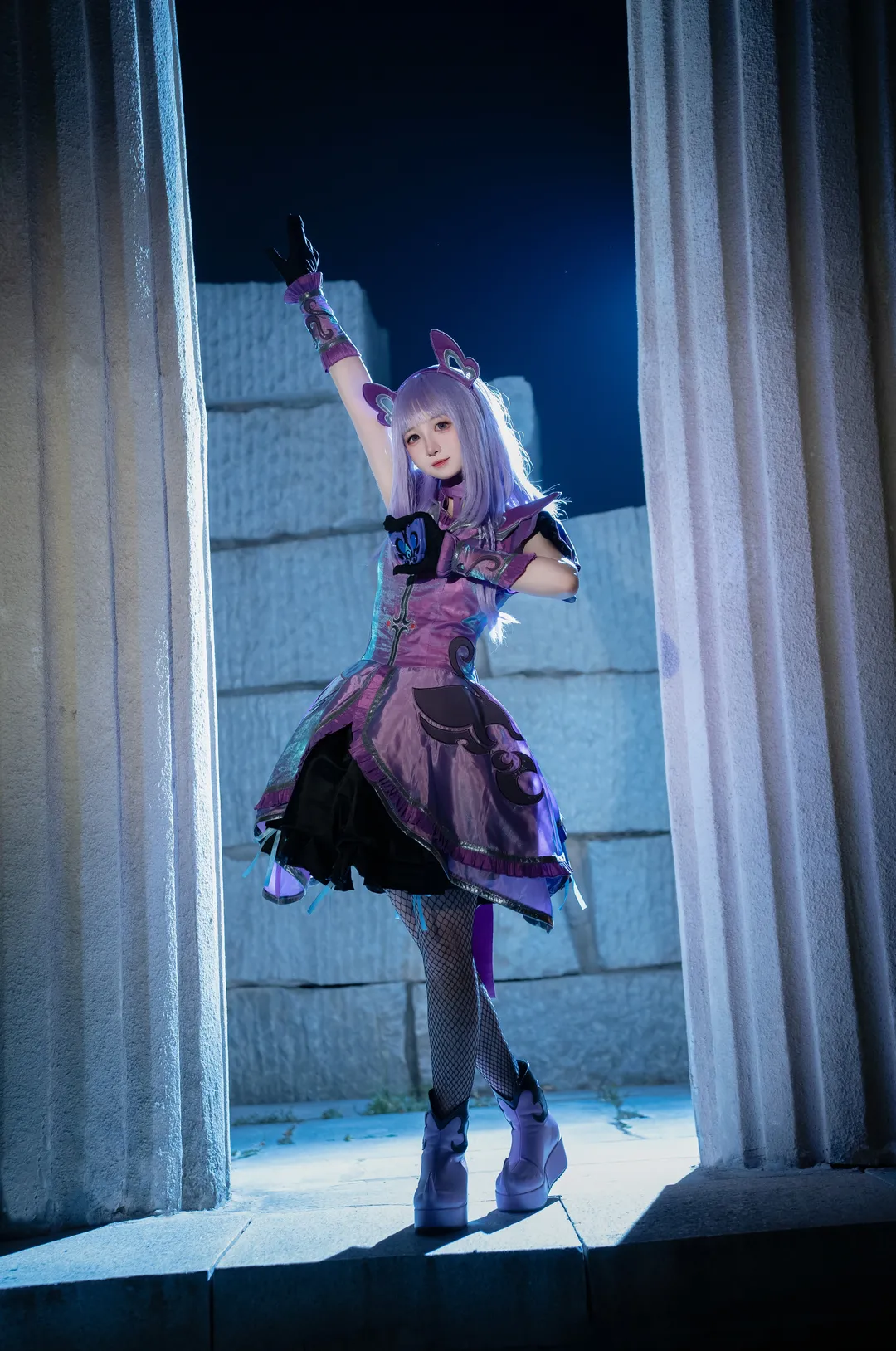 【严莉莉cos】巴啦啦小魔仙黑魔仙造型夜景出片