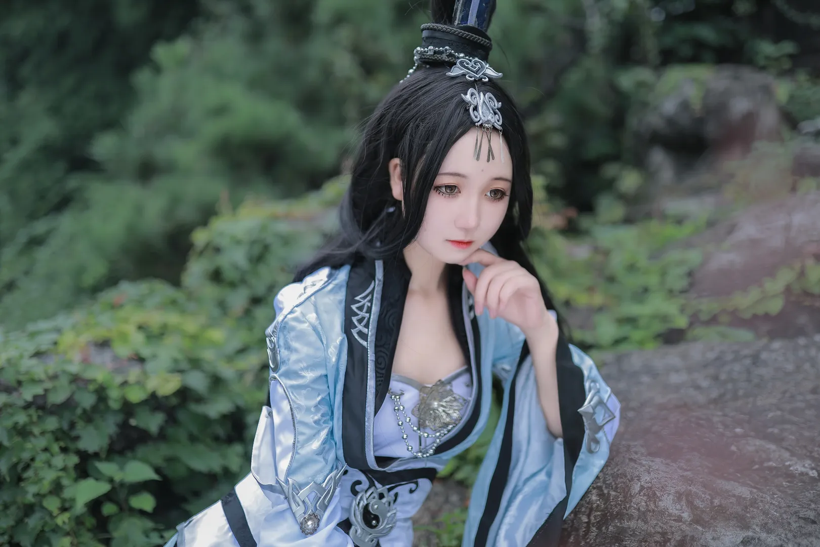 [Pojun female Taoist cosplay] JX3 Online: Ethereal and Aloof Photoshoot Amidst the Mountains of Chunyang Palace - Image 1