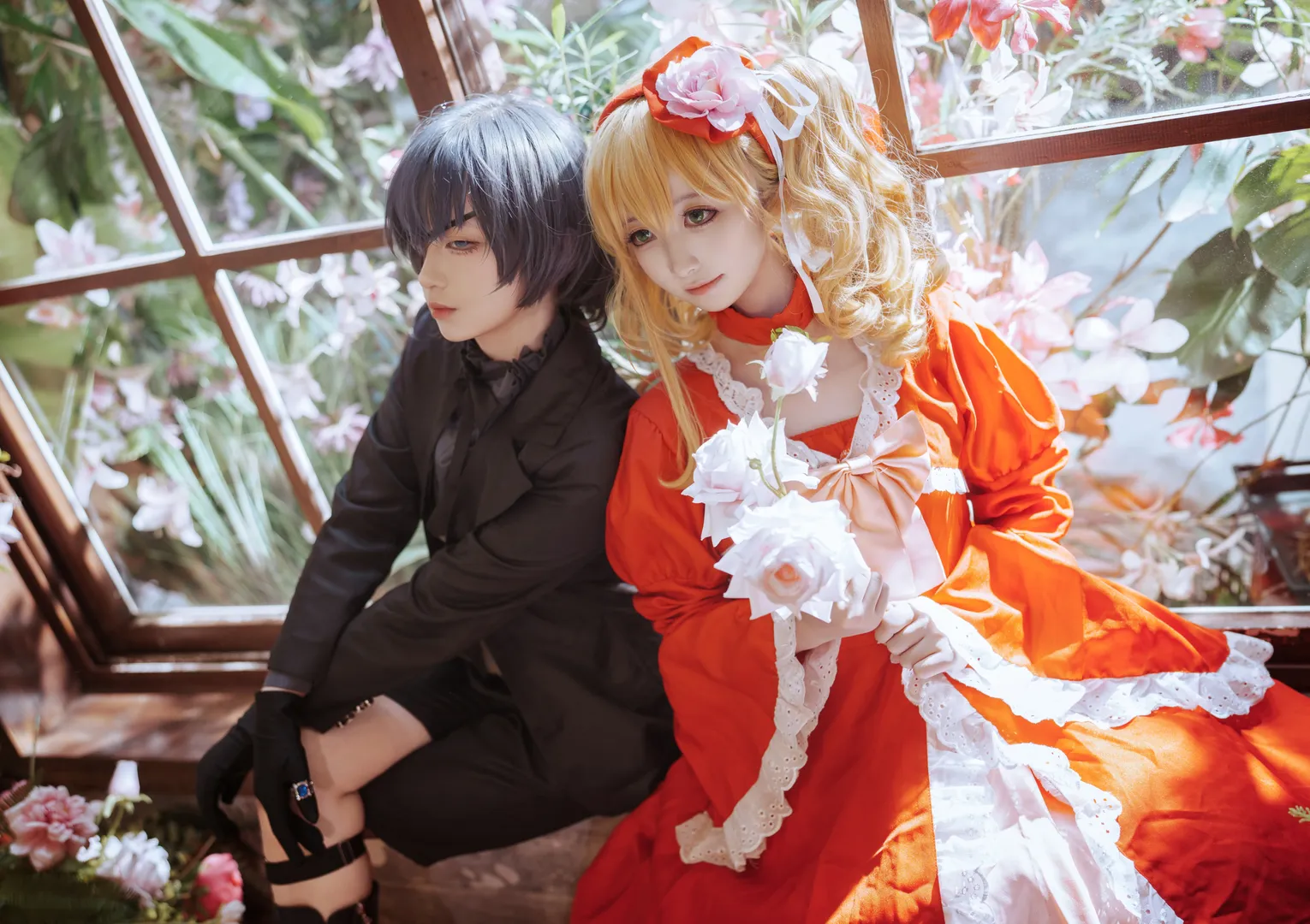 【夏爾伊麗莎白cos】黑執事復古植物園氛圍感拍攝 - 第 1 張