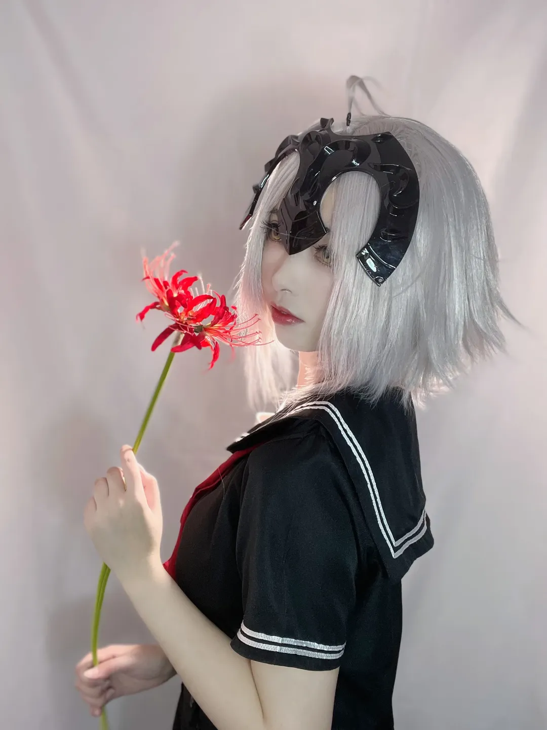 【黑貞德cos】FGO裡的暗黑JK風格，反差感拉滿 - 第 4 張