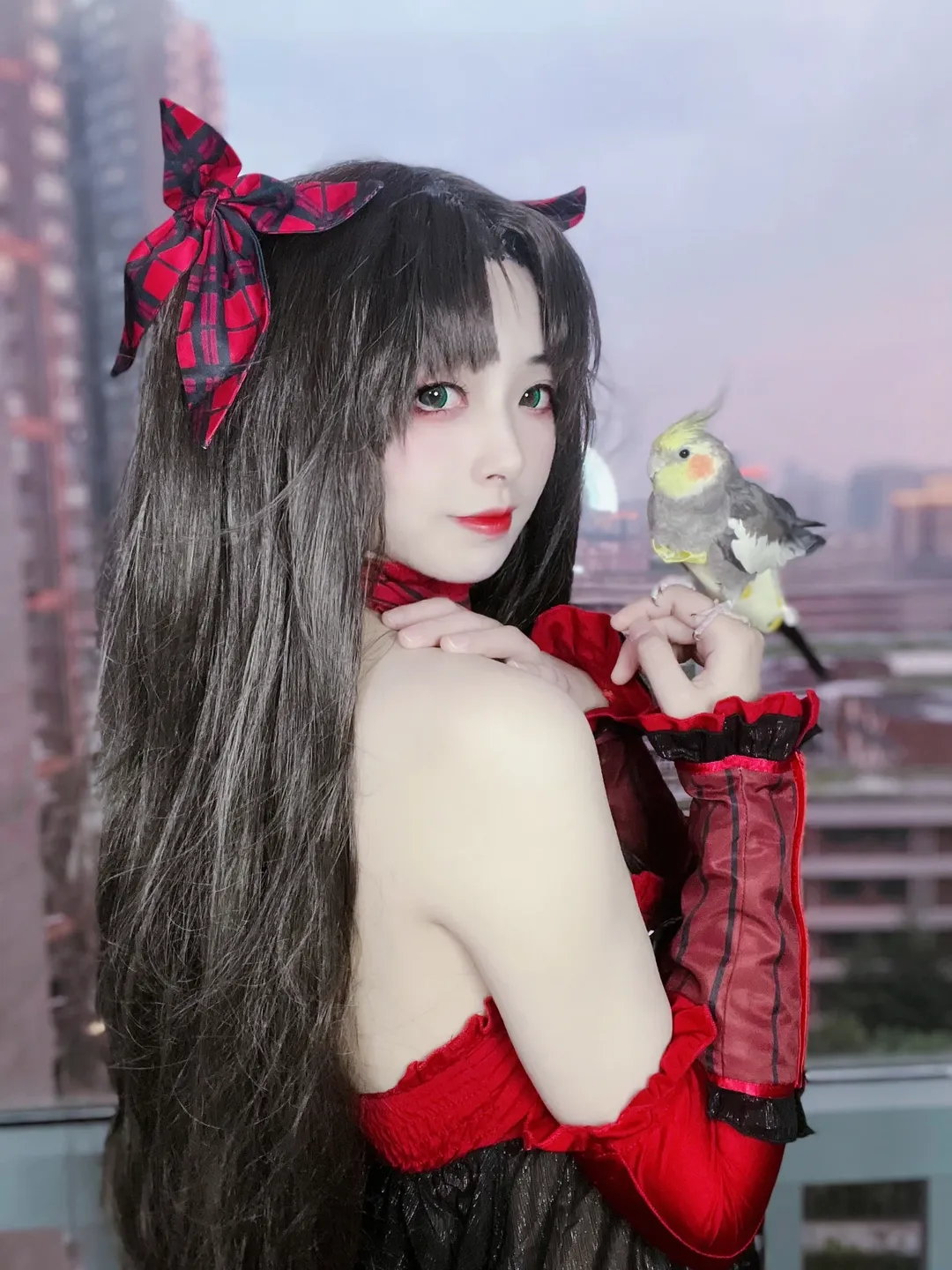 【远坂凛cos】Fate/Grand Order中的月之女王暗夜降临 - 第 6 张