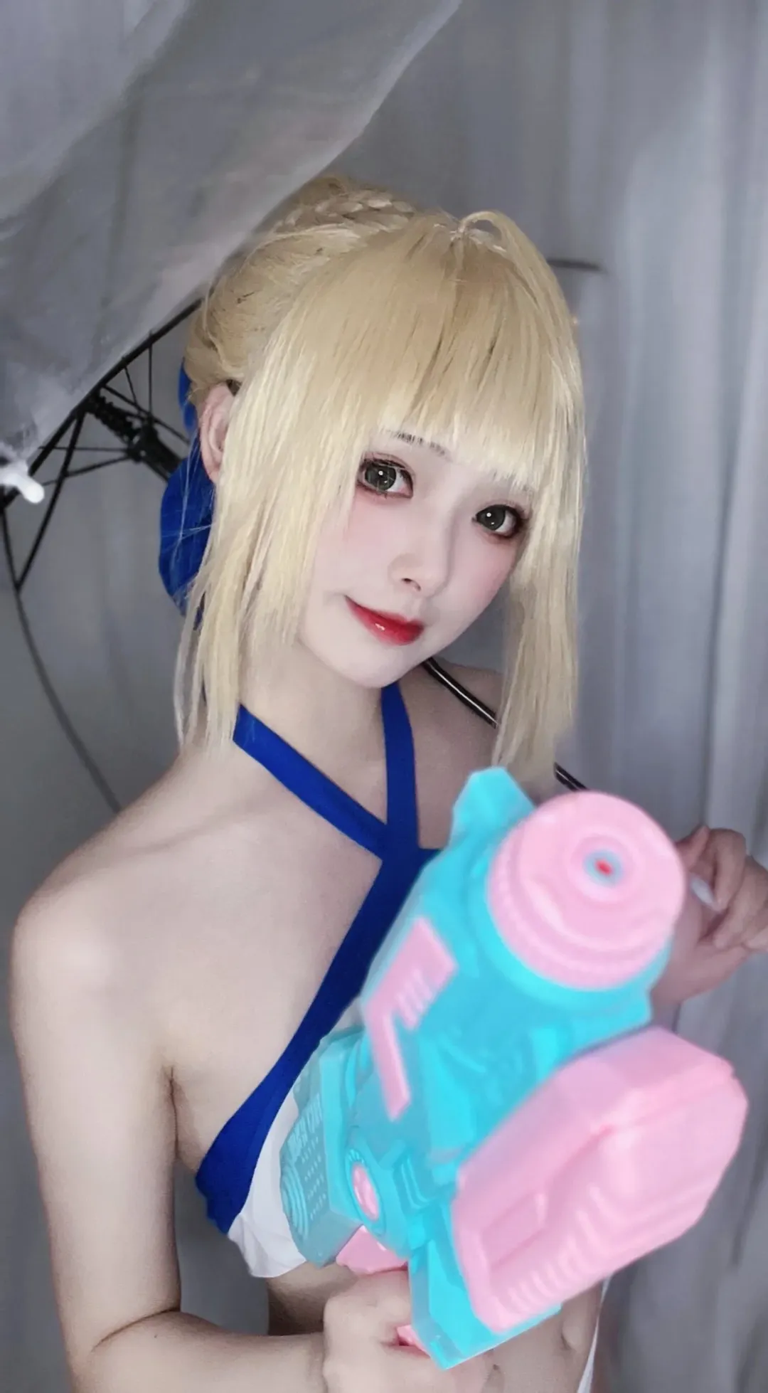 【阿尔托莉雅cos】Fate/Grand Order 夏日蓝白泳装拍摄记录 - 第 3 张