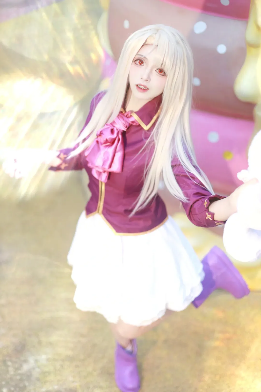 【伊莉雅爱因兹贝伦cos】Fate里的银发少女，粉色波点的梦幻时刻 - 第 2 张
