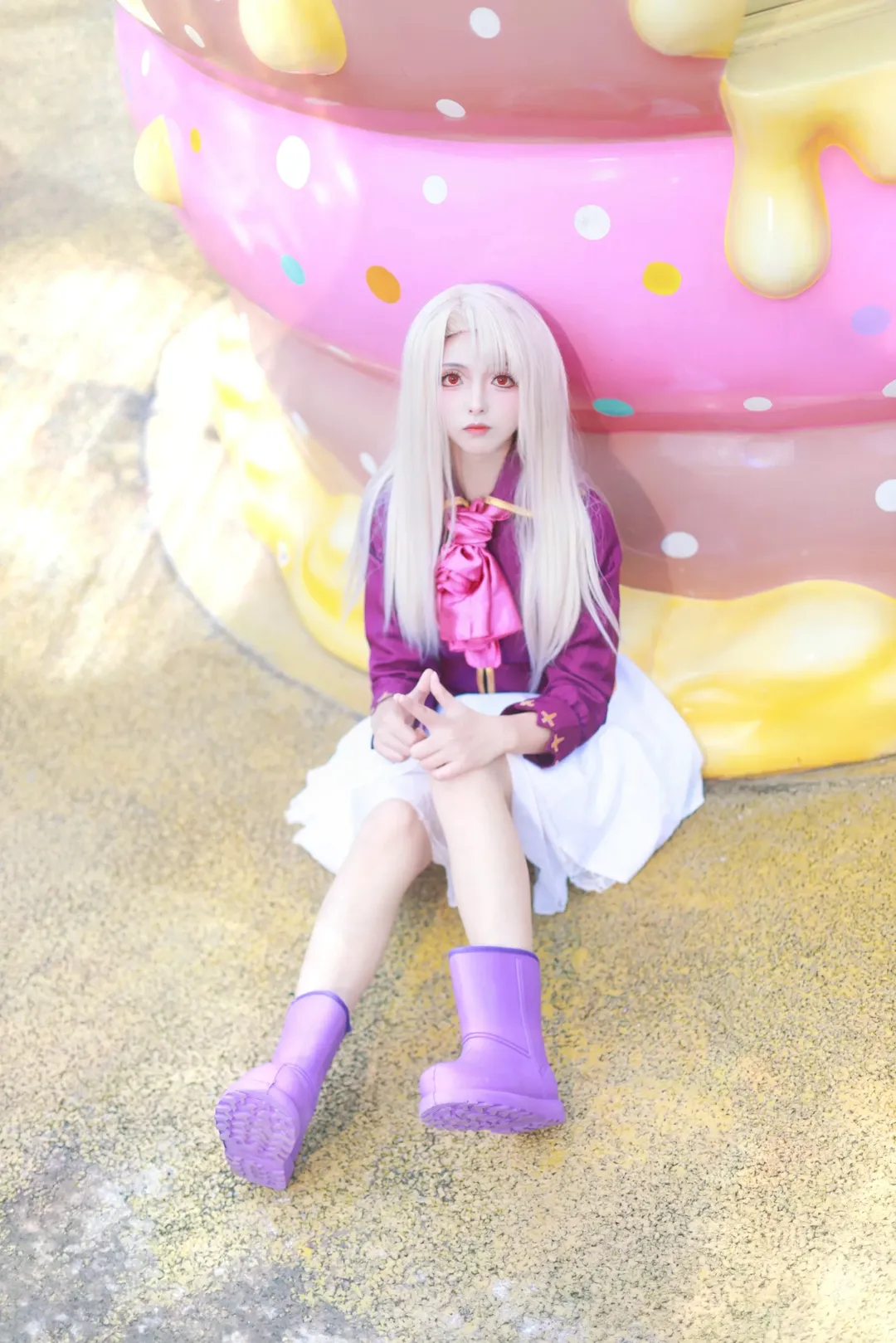 【伊莉雅爱因兹贝伦cos】Fate里的银发少女，粉色波点的梦幻时刻 - 第 5 张