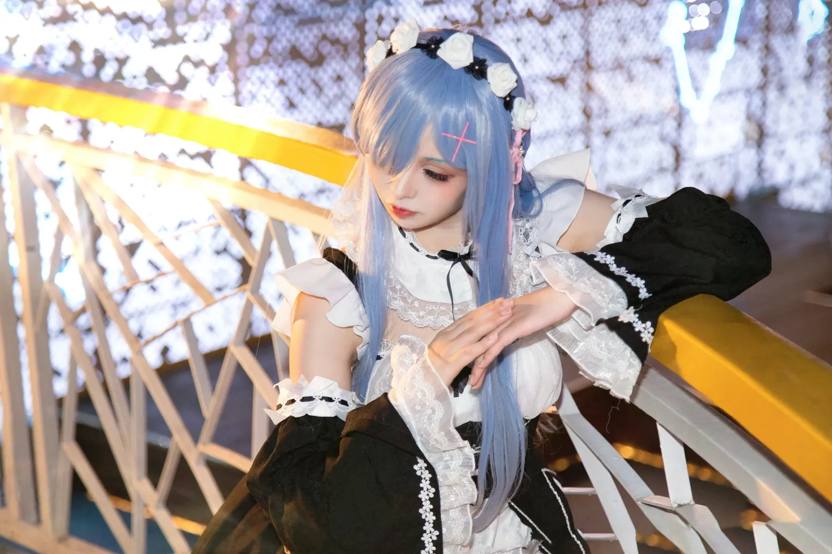 【雷姆cos】从零开始的异世界生活，蓝色女仆装的线下漫展随拍 - 第 2 张