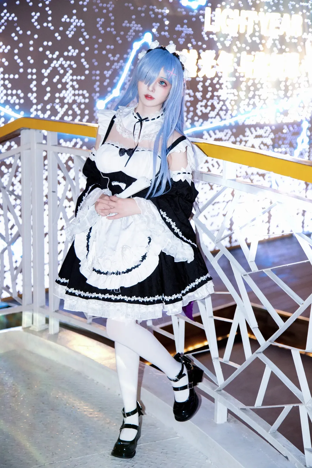 【雷姆cos】从零开始的异世界生活，蓝色女仆装的线下漫展随拍 - 第 3 张