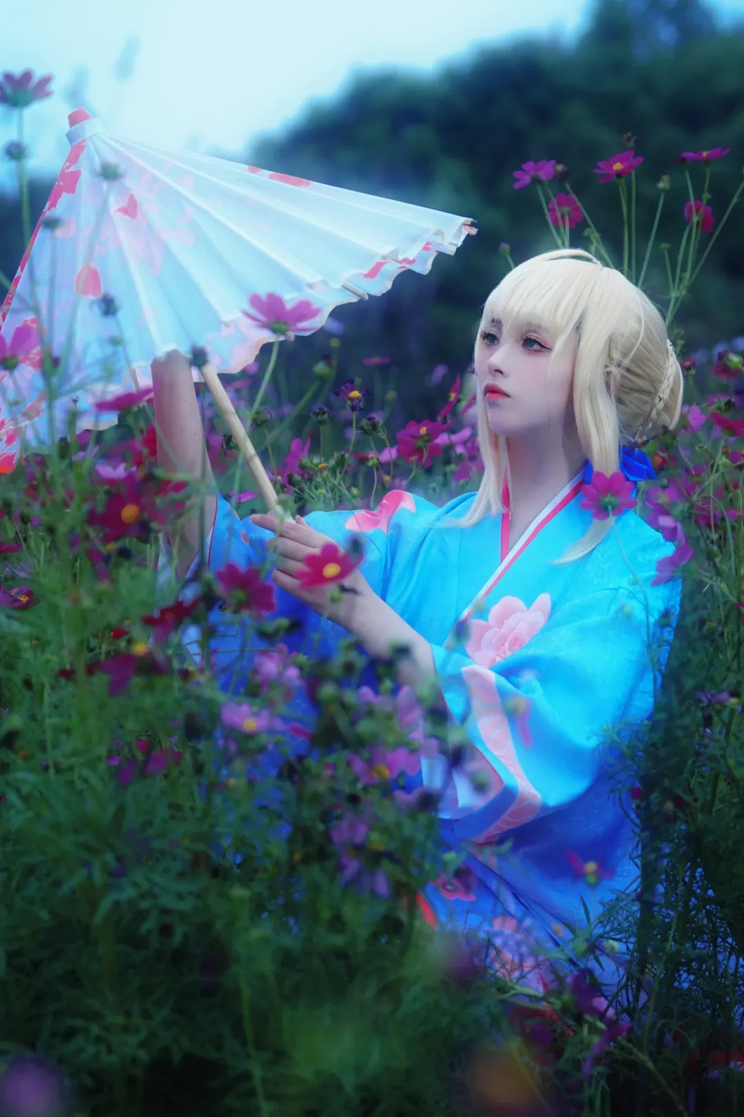 【阿尔托莉雅cos】Fate/Grand Order花海和服写真 - 第 5 张