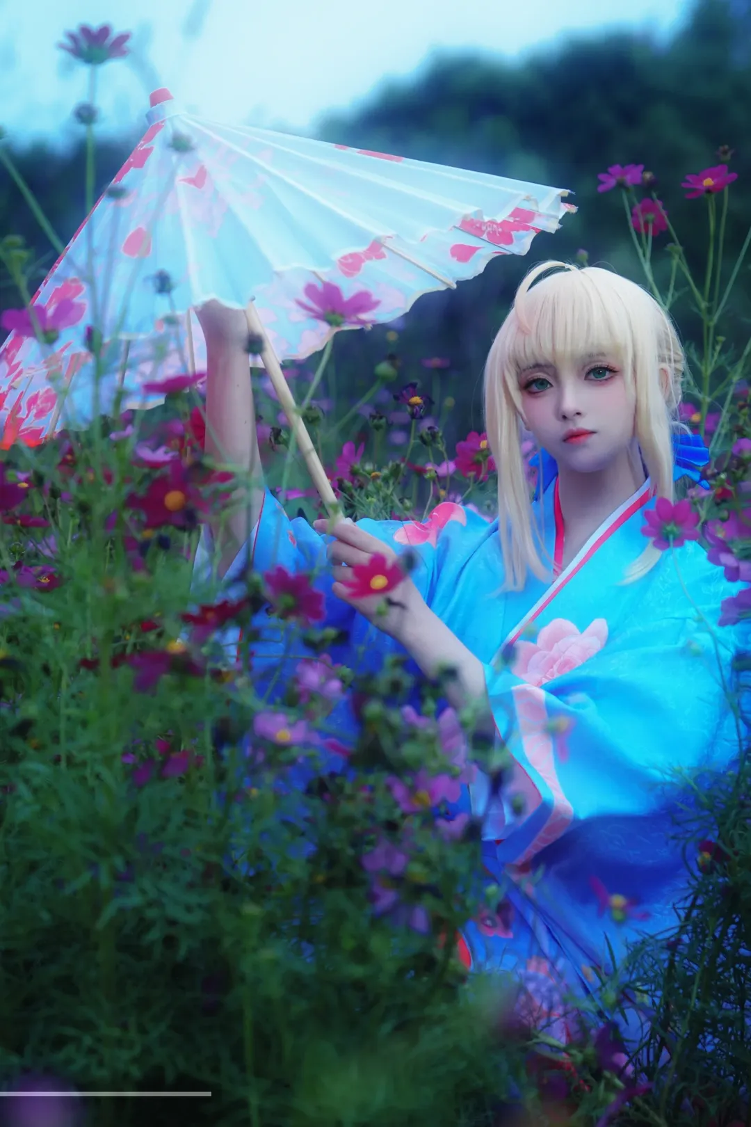 【阿尔托莉雅cos】Fate/Grand Order花海和服写真 - 第 6 张