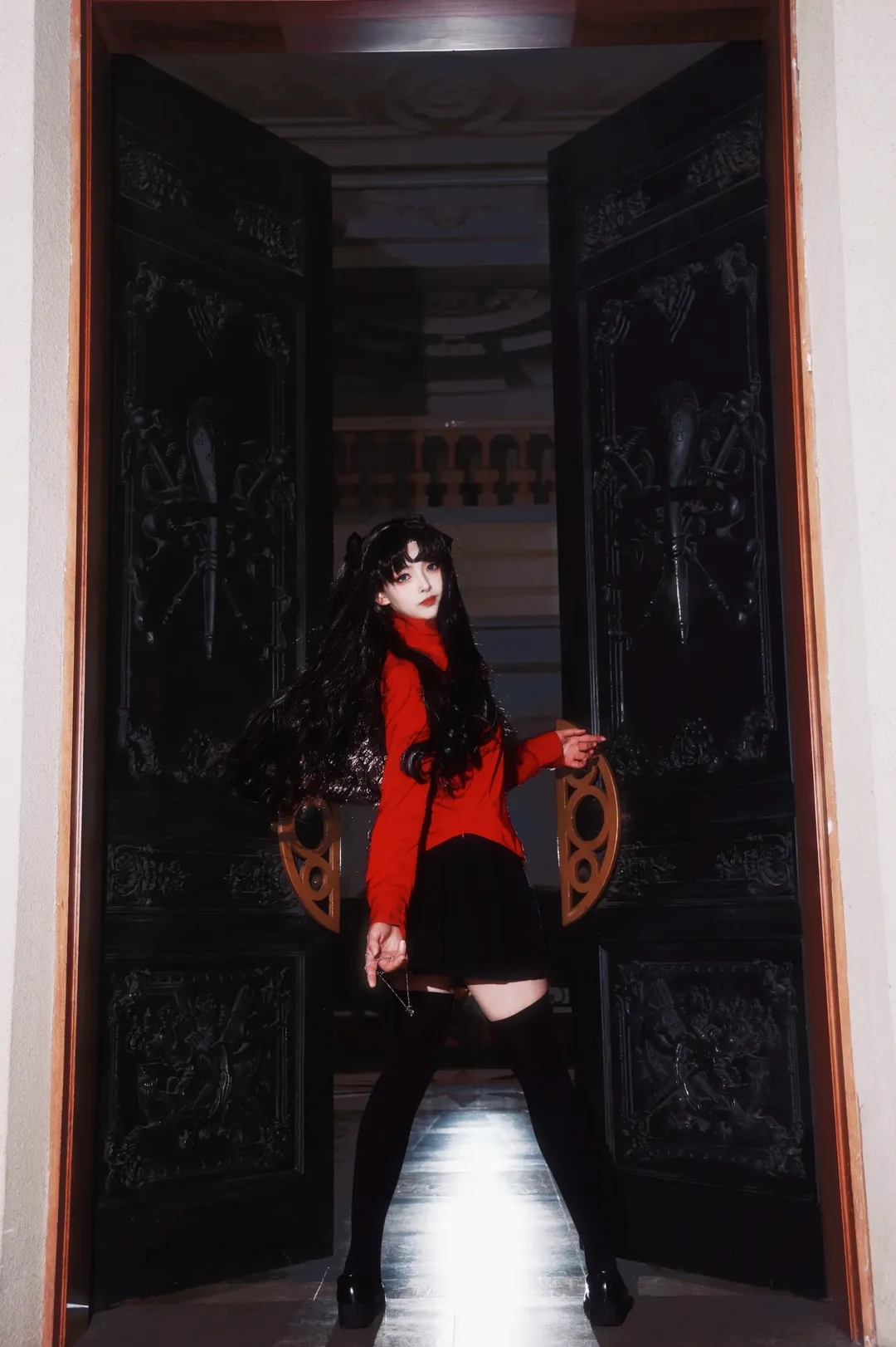 【远坂凛cos】红黑配色的魔术师准备出发夺取圣杯