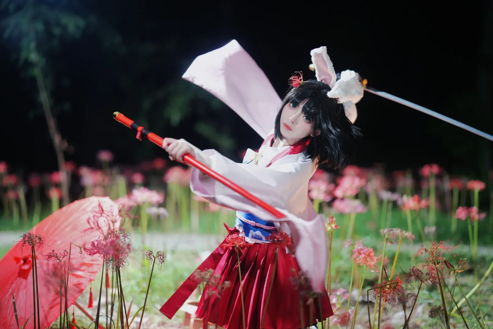 【兩儀式cos】空之境界聯動，彼岸花海中的冷酷劍士 - 第 5 張