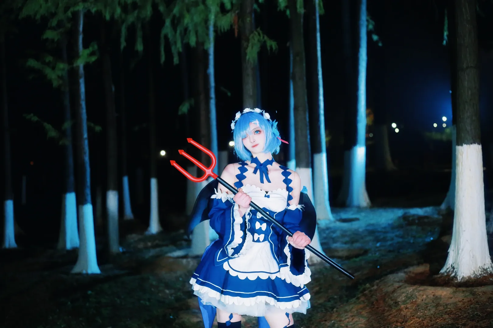 【蕾姆cos】從零開始的異界生活夜晚樹林拍攝記錄 - 第 3 張