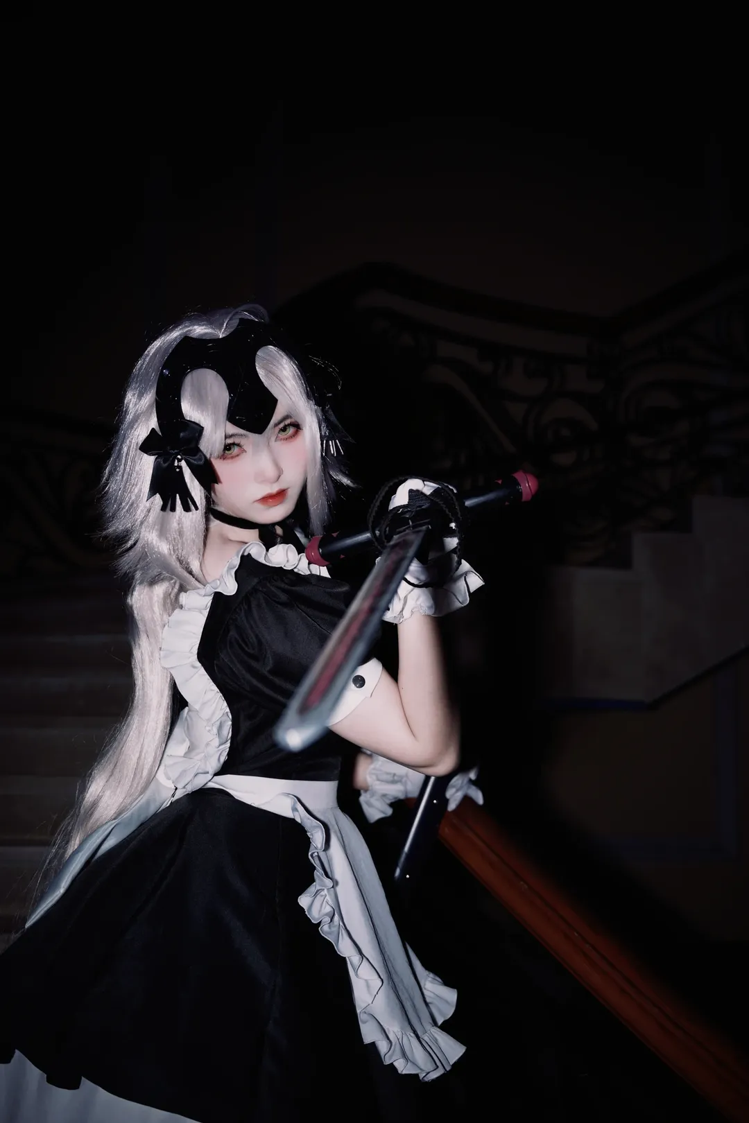 【黑贞德cos】Fate里被恨意点燃的角色，这次化身暗黑女仆 - 第 1 张