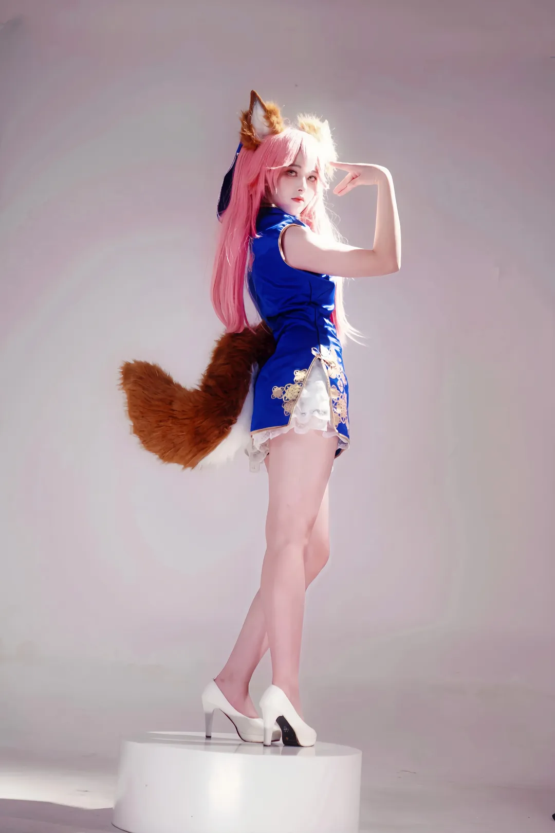 【玉藻前cos】Fate/Grand Order旗袍九尾狐的深夜打版日常 - 第 2 张