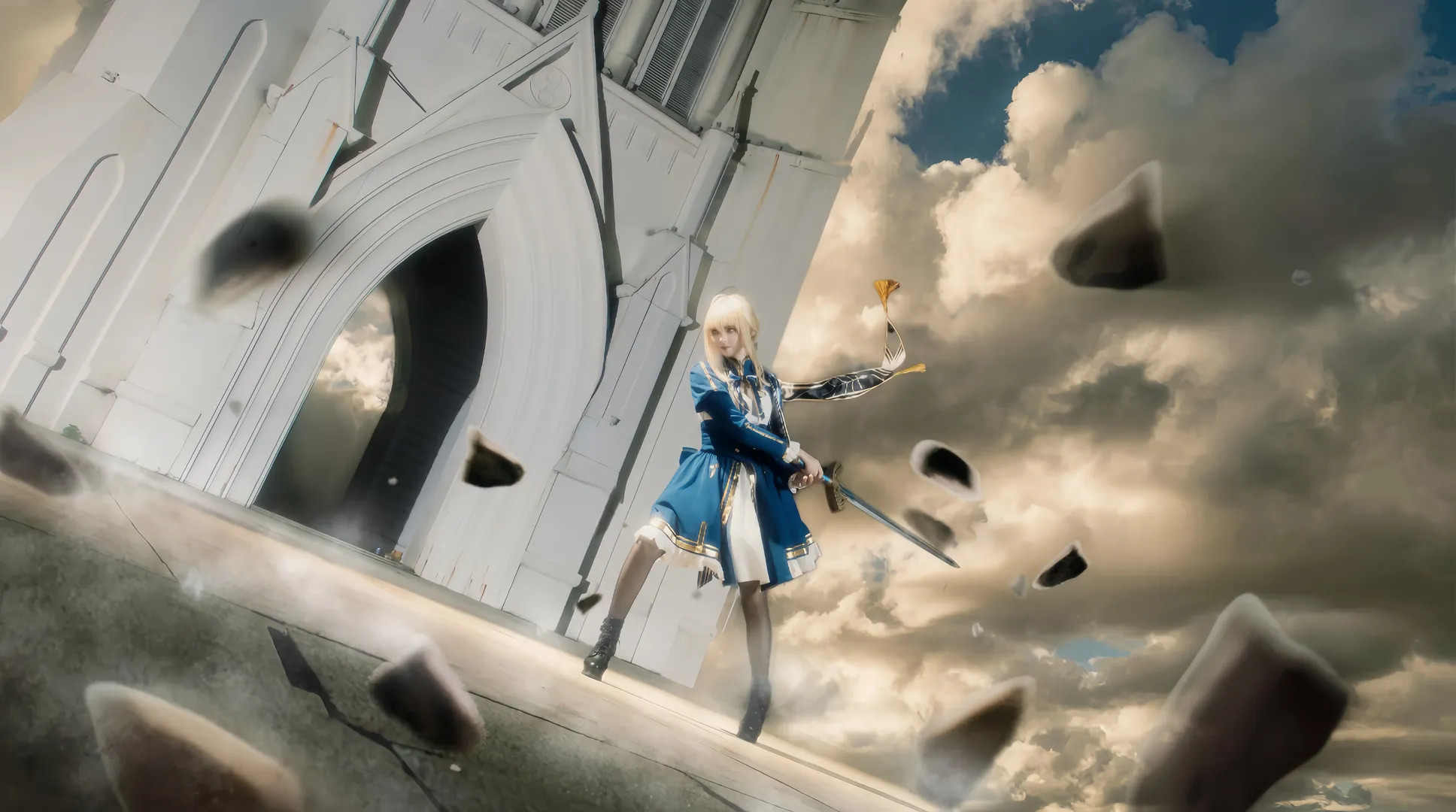 【阿爾託莉雅cos】Fate FGO與崩壞星穹鐵道場景的廢墟魔法戰 - 第 2 張