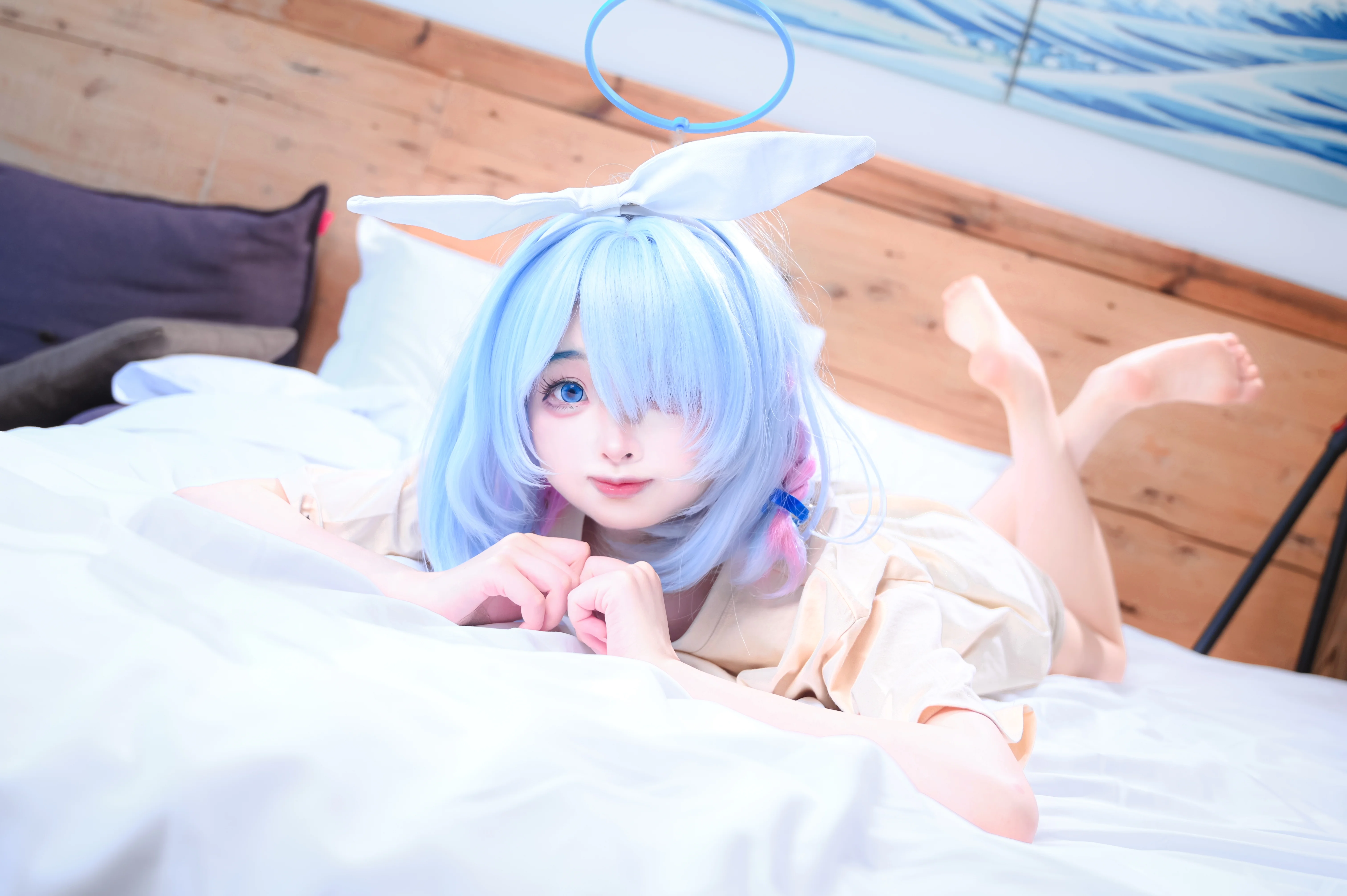 【阿羅娜cos】蔚藍檔案三週年，換上睡袍躺在床上休息吧 - 第 3 張