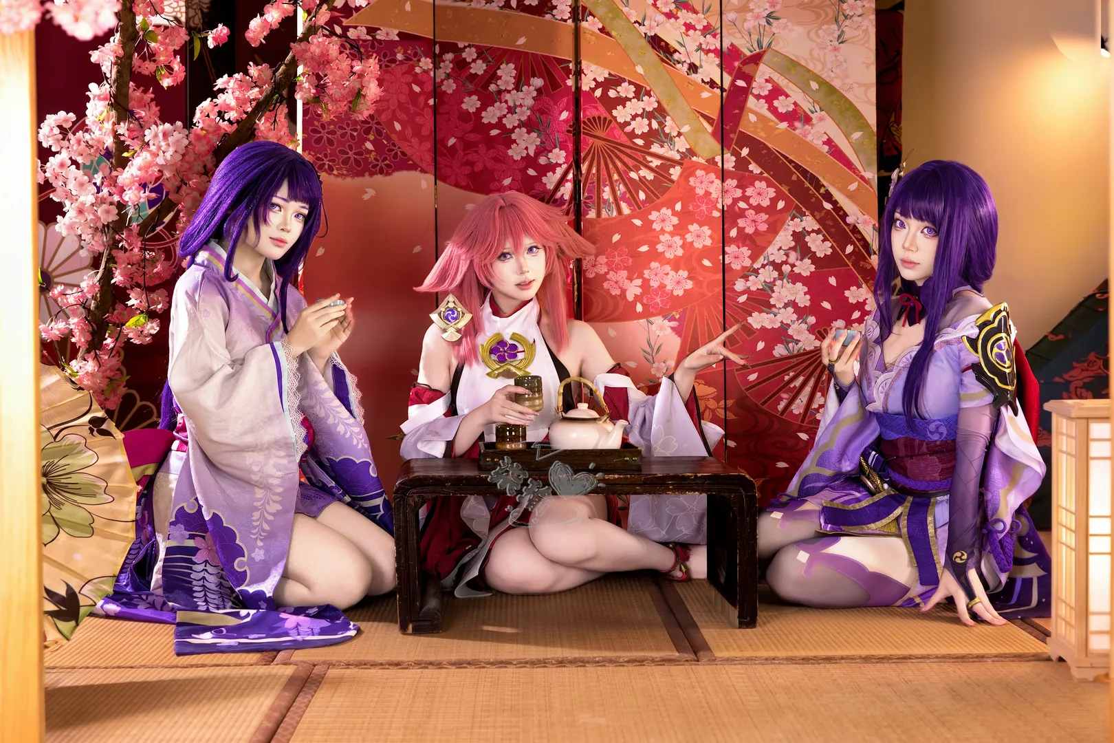 【八重神子cos】鸣神组和室茶会，定格稻妻的闲暇时光