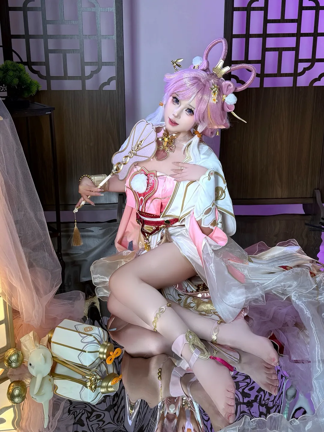 【爱莉希雅cos】崩坏3霁月婵娟，梦幻镜面下的灵动少女