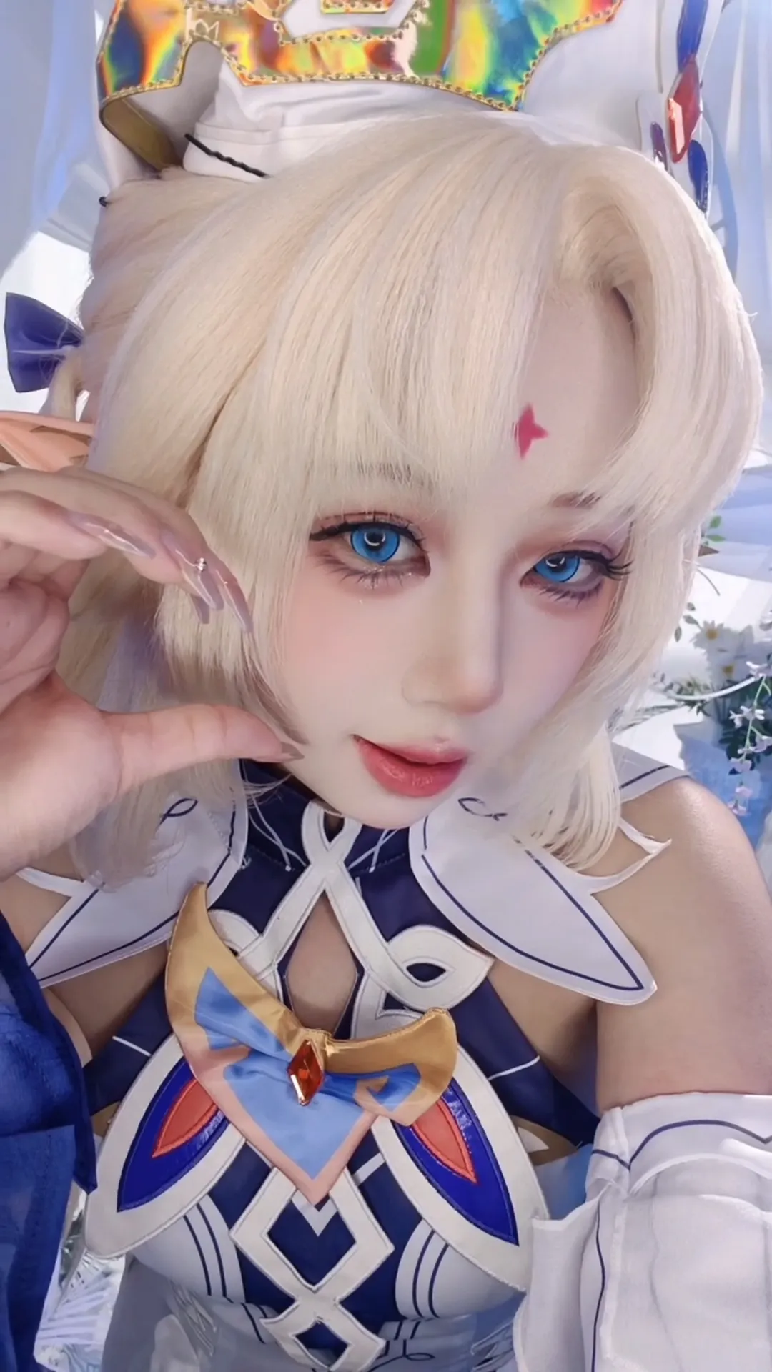 【尼可cos】原神满命玩家分享，精灵耳美瞳的细节还原