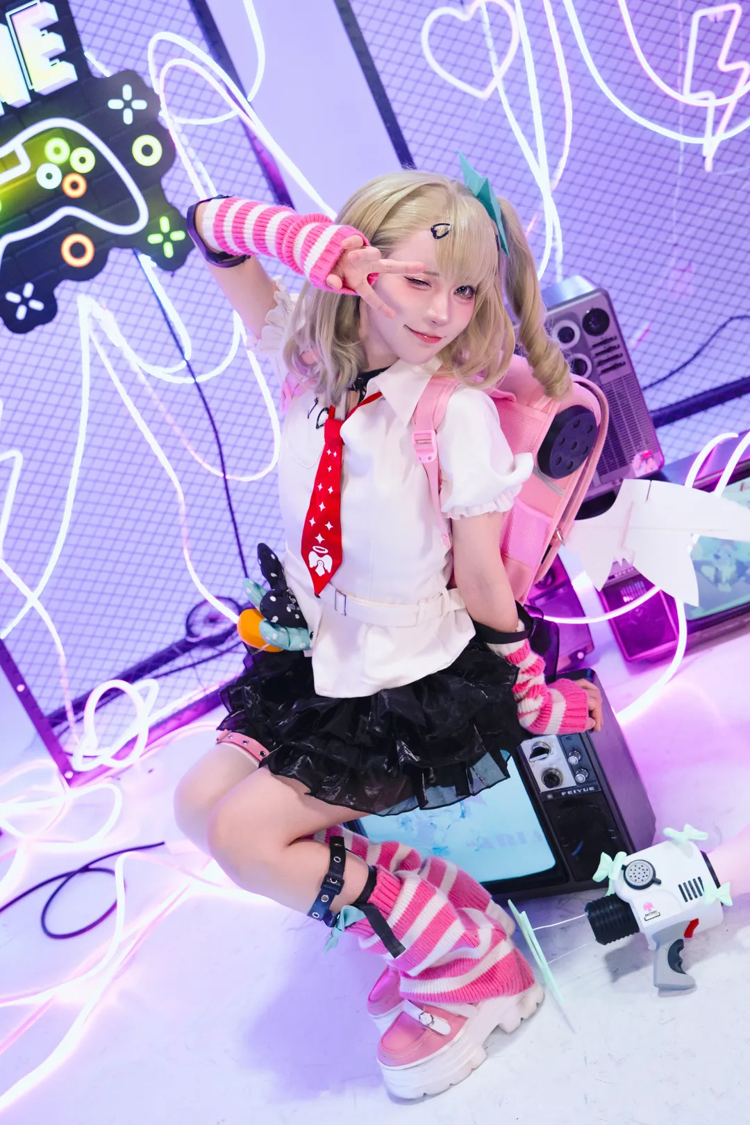 【千夏蕾咪cos】绝区零妄想天使，电玩城里的甜美与叛逆 - 第 6 张