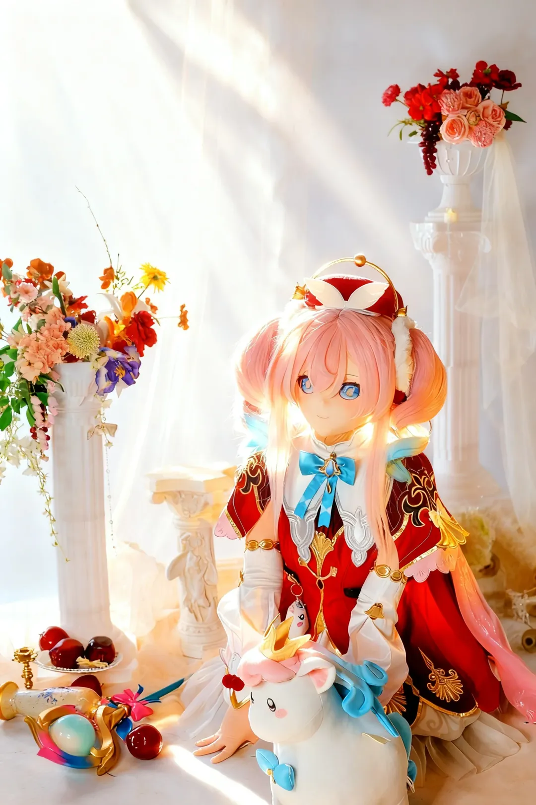[Honkai: Star Rail cosplay] Red and White Magical Girl Style Kig Style Outfit: Healing Aura Under Light and Shadow - Image 5